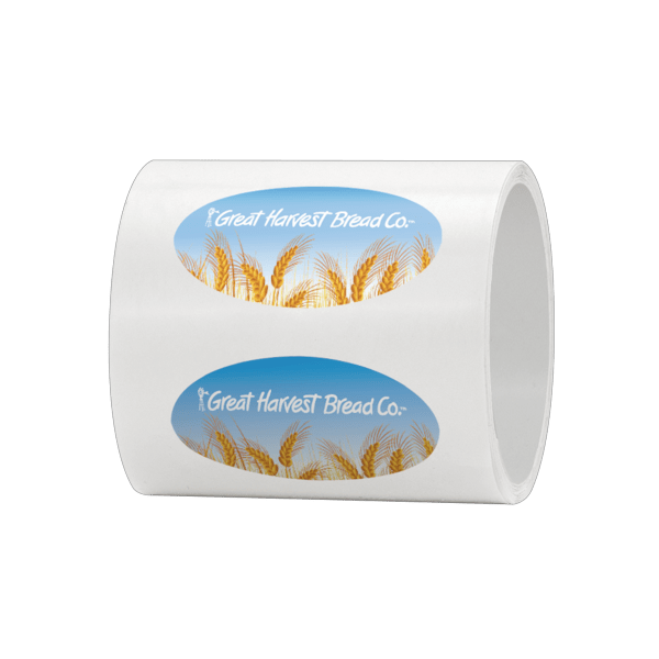 4" x 2" Oval Roll Labels