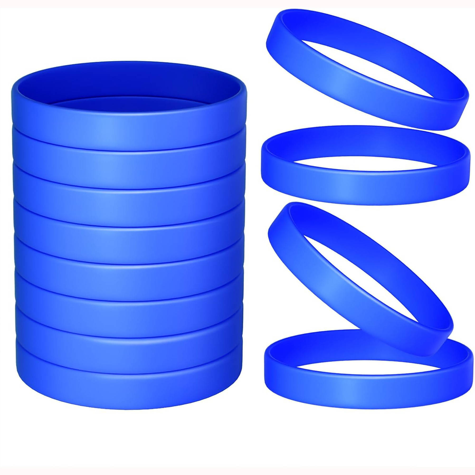 Color Blank Rubber Wristbands 10
