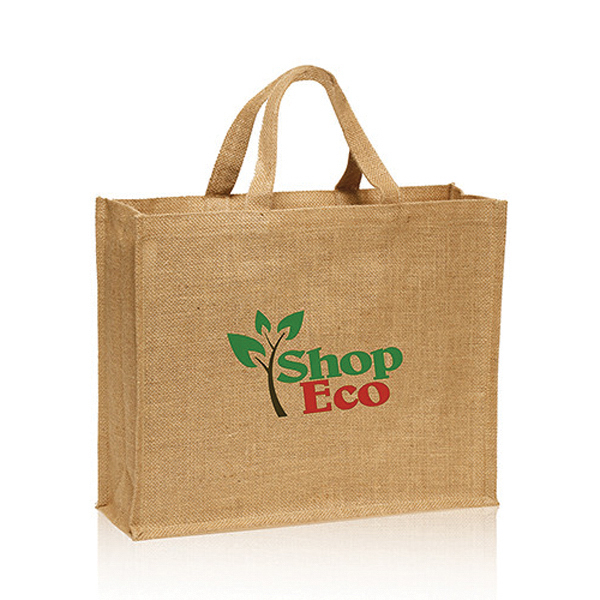 large jute tote bag