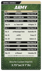 Magnet Sport Schedules - 4x7 Football Round Corners - 25 mil.