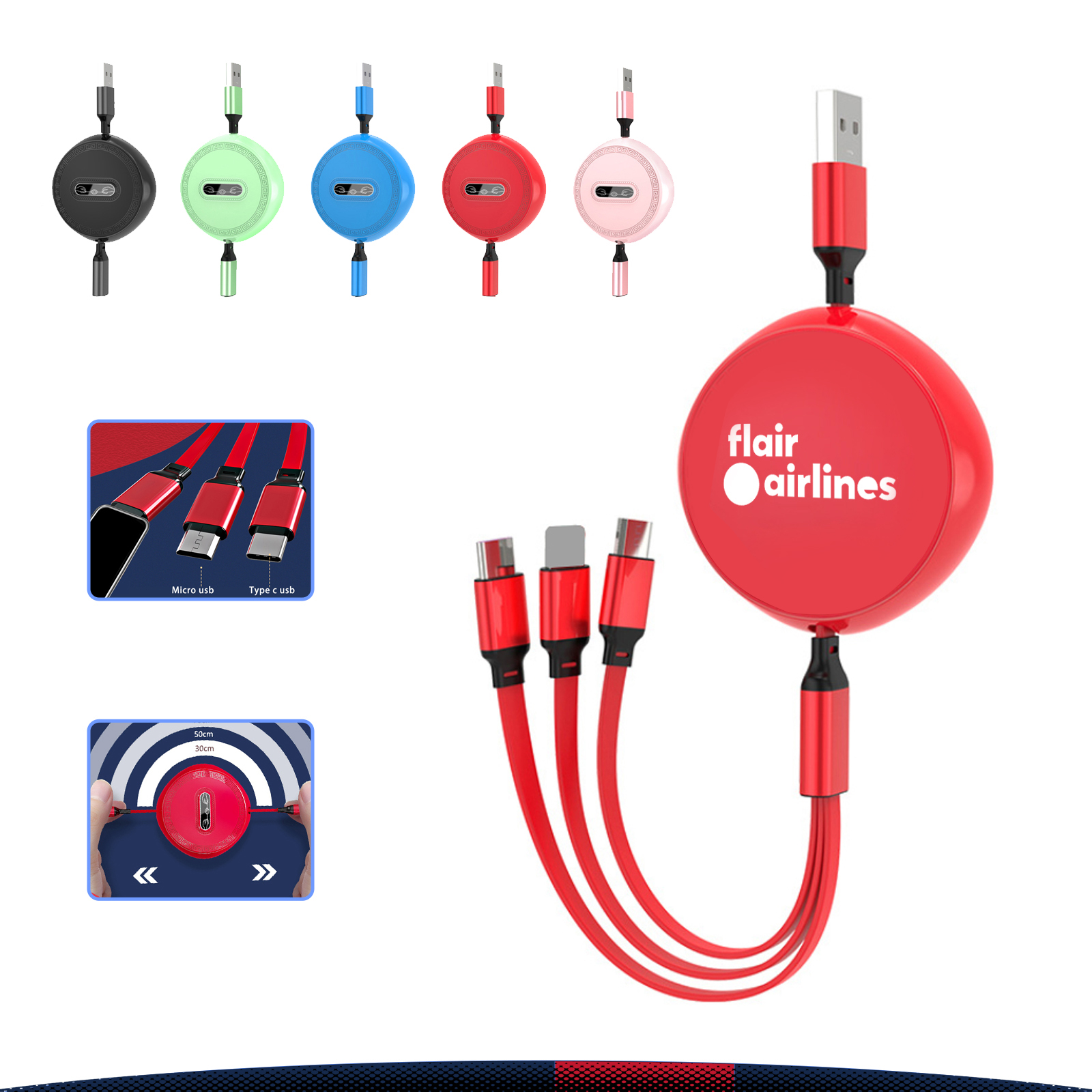 Cosa 3-in-1 Multi Charging Cable