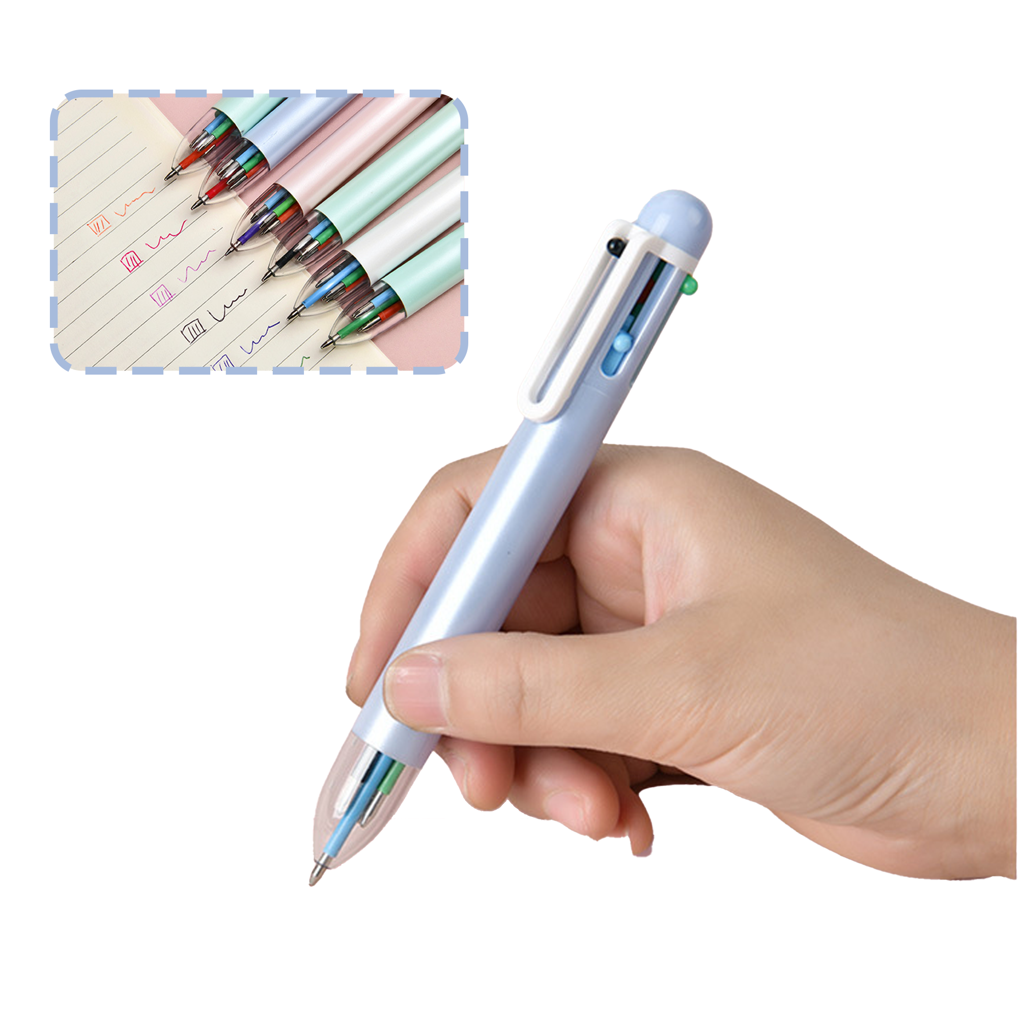 Customizable 6-Color Ballpoint Pen With Customizable Logo 6