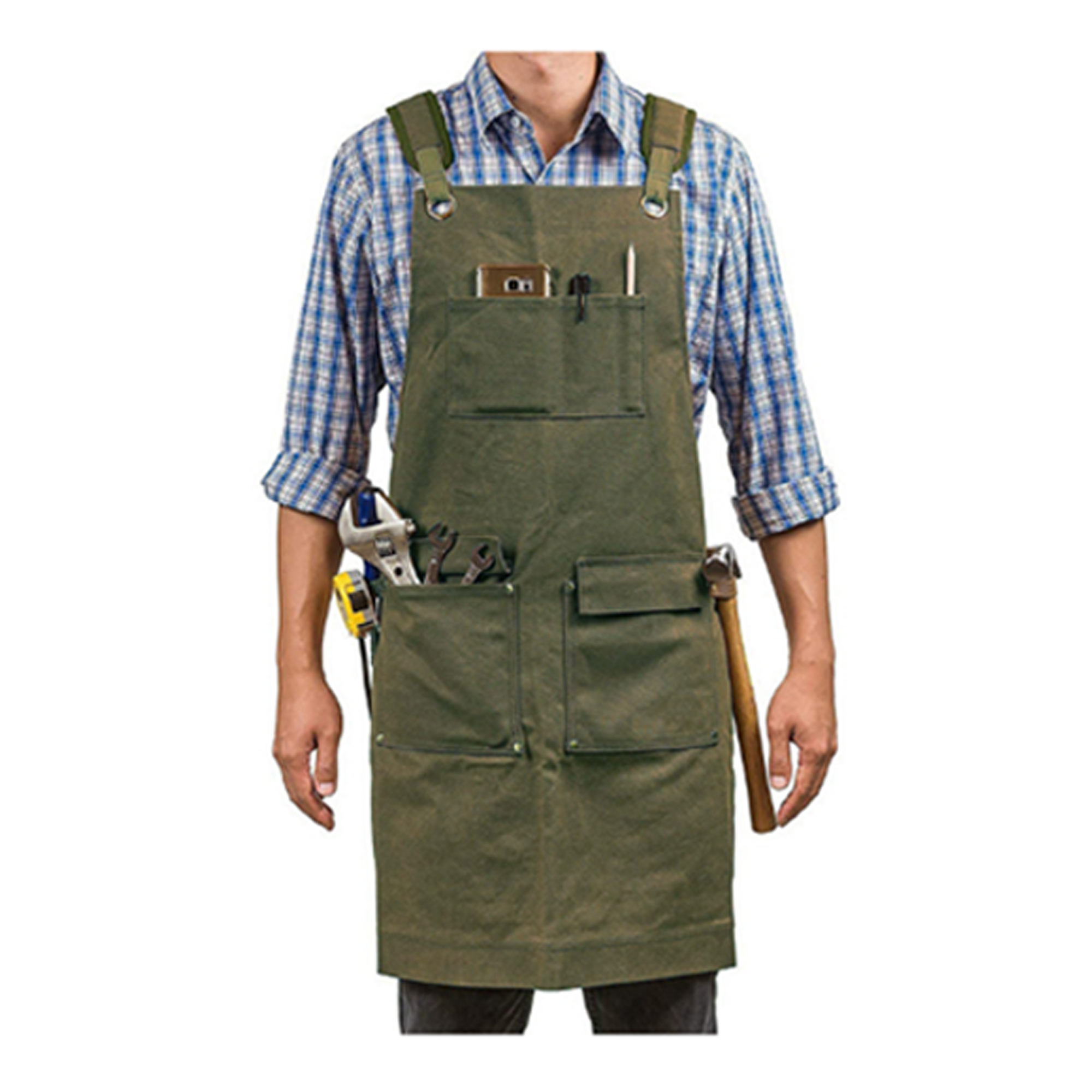 MOQ 20 PCS Sturdy Thick Canvas Multi Pocket Apron 8