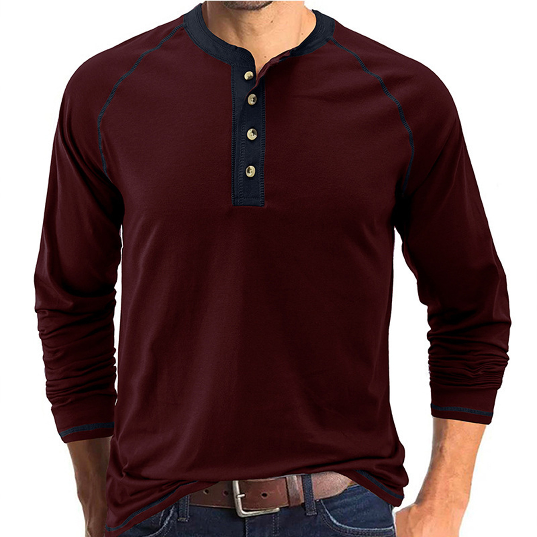 Outdoor Button Long Sleeved Bottoming Shirt 42