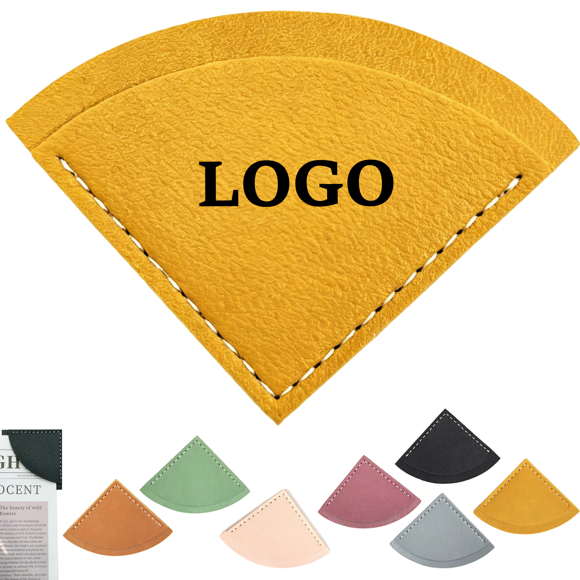 MOQ 30 Piece PU Corner Bookmark 2