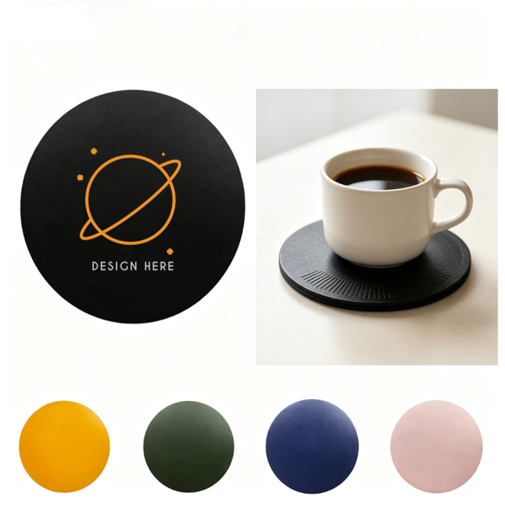 Non Slip Round Drink Coaster 2