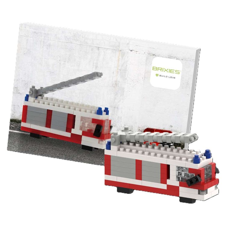Building Bricks Firetruck Postcard Sets 3