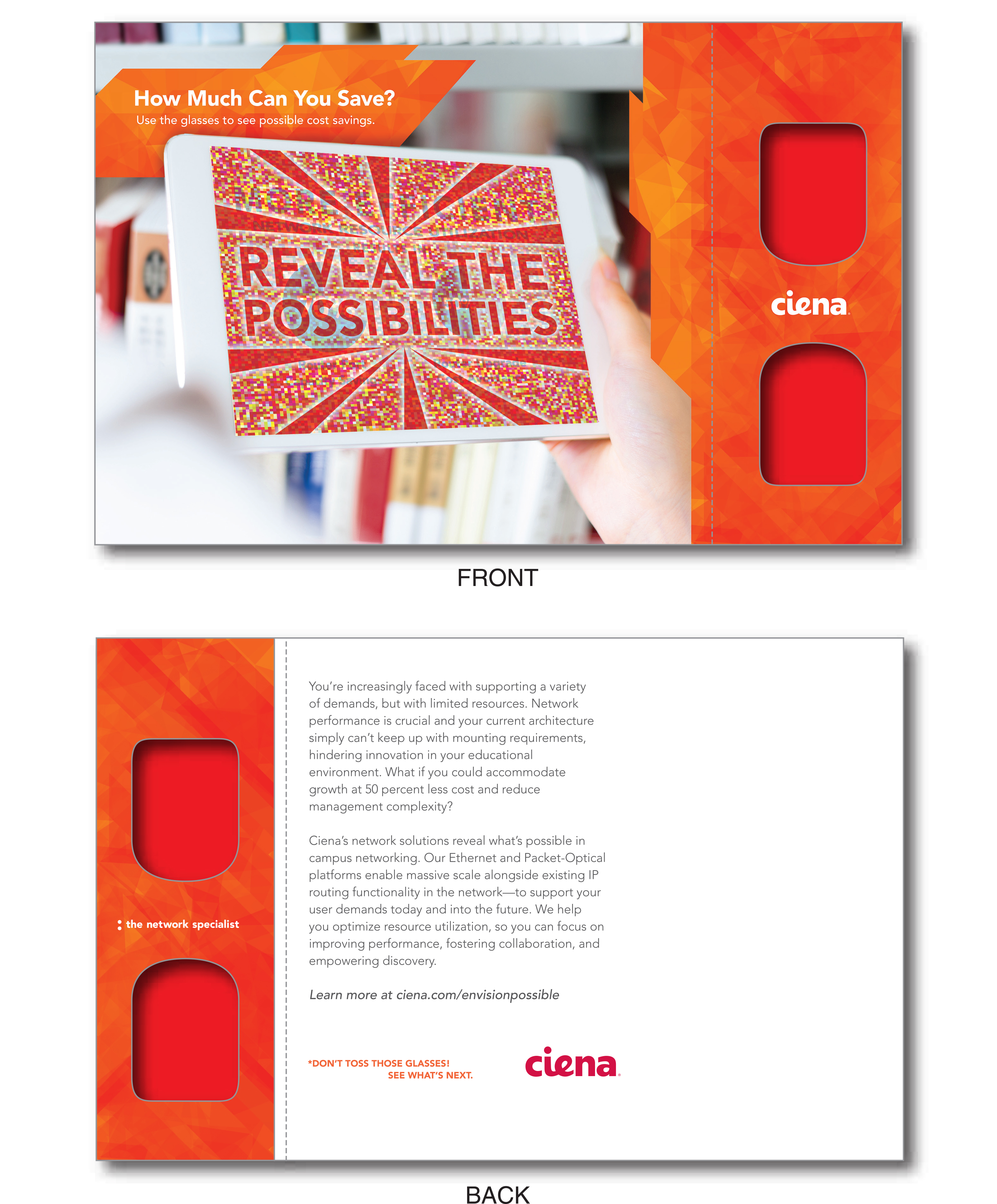Decoder Greets Postcards - Red Decoder Lens - Custom Imprint