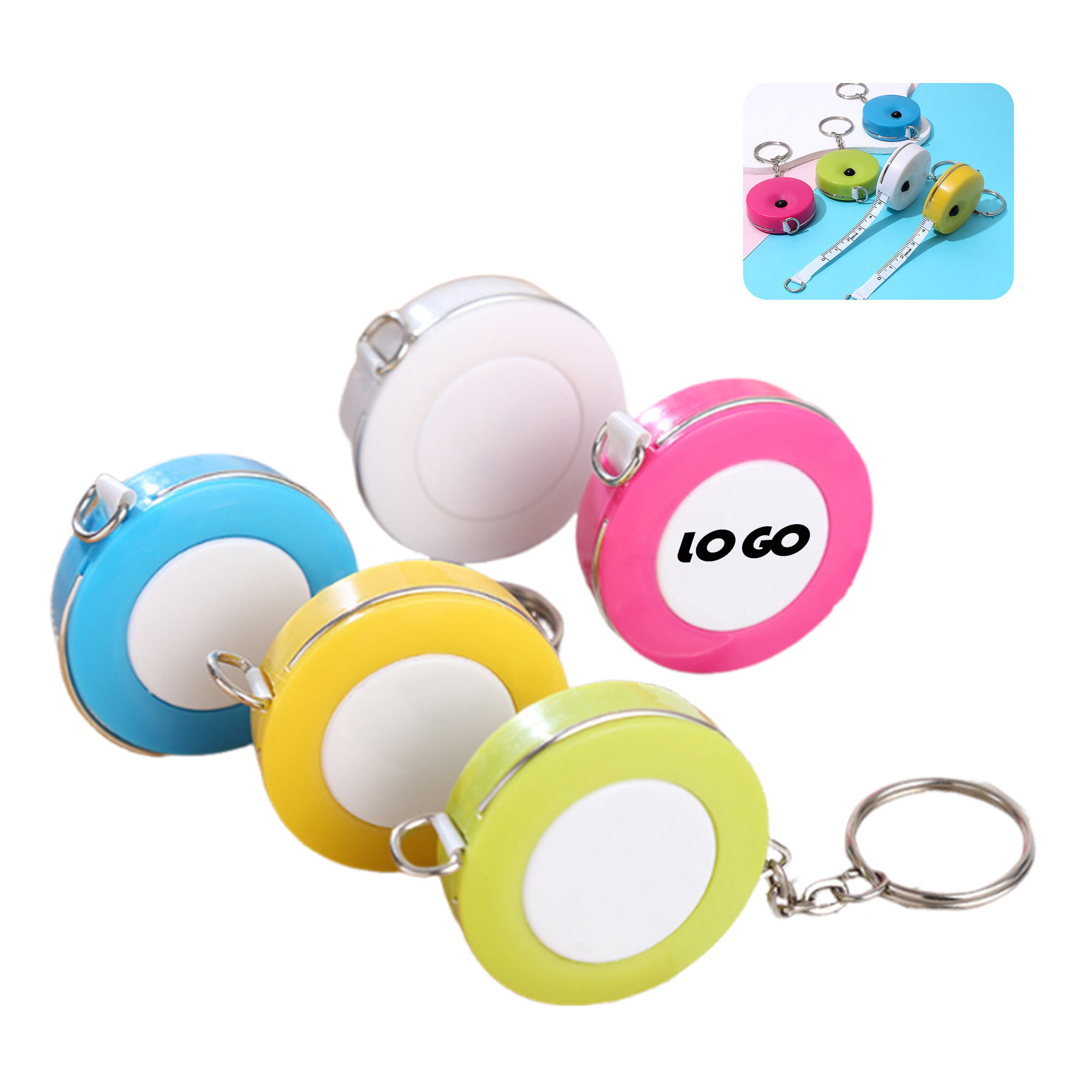 ABS Retractable Measuring Keyring