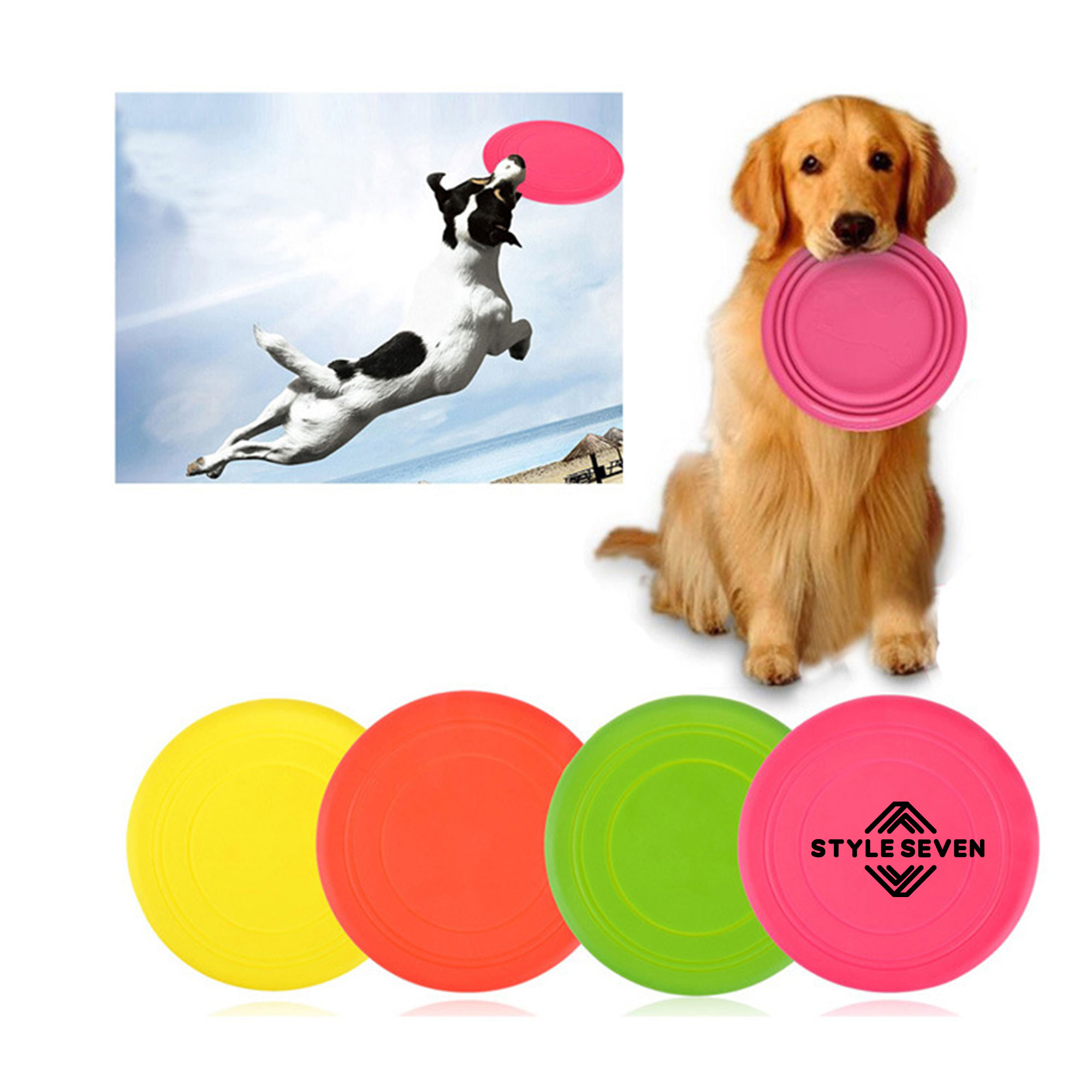Dog-Friendly Silicone Flying Saucer Toy 2