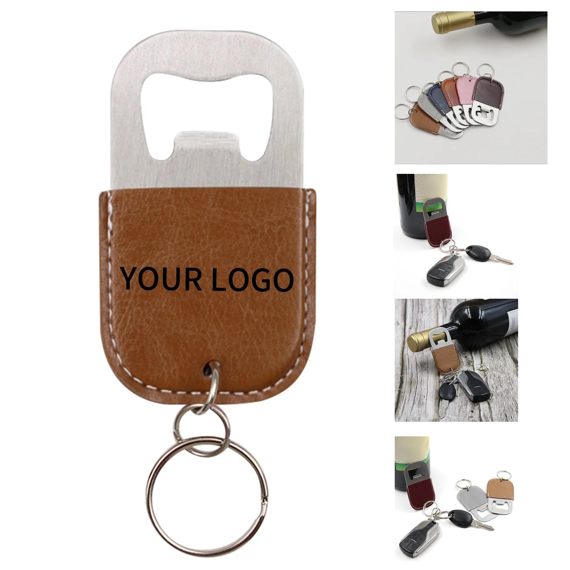 PU Bottle Opener Keychain