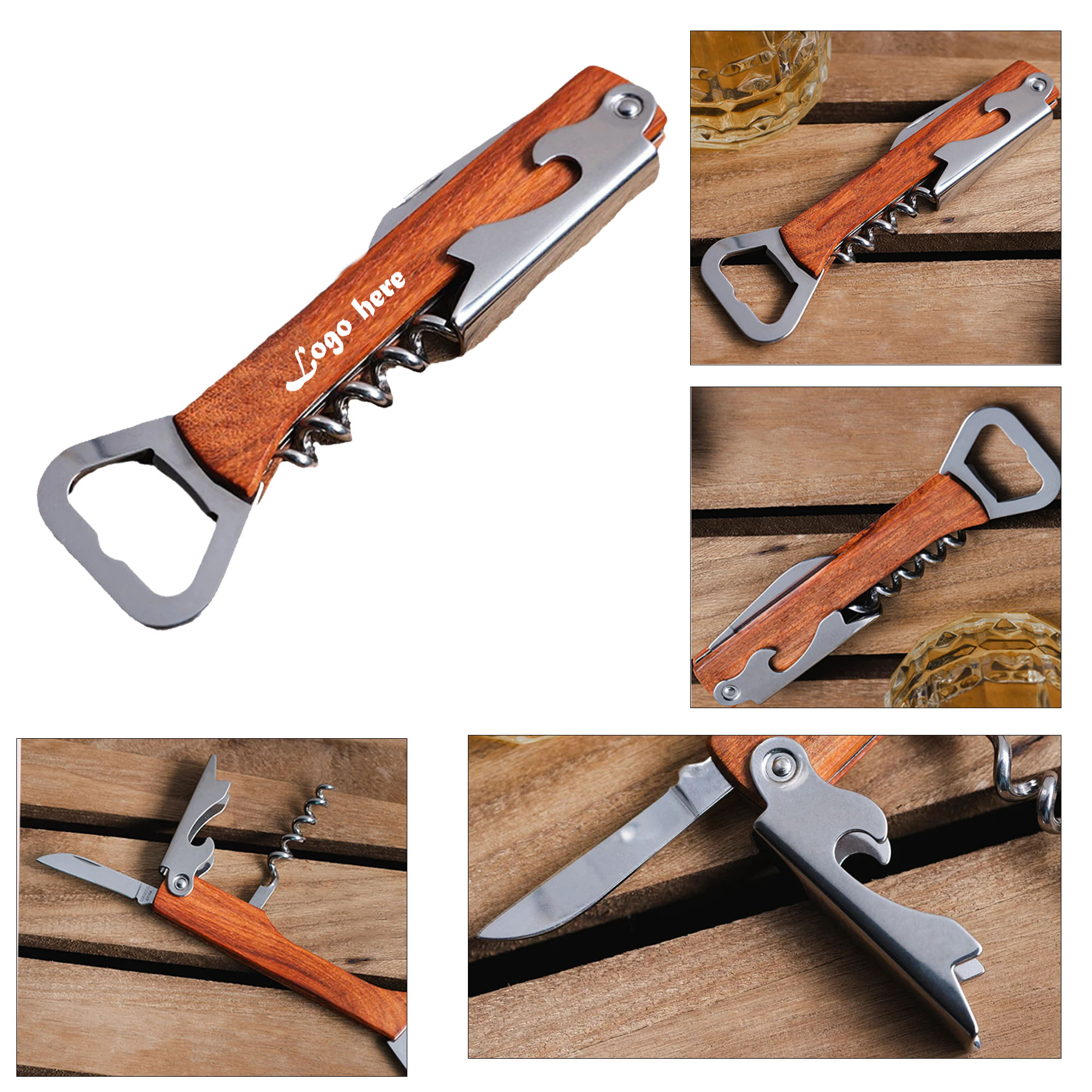 Wood Handle Beer Bottle Opener 4