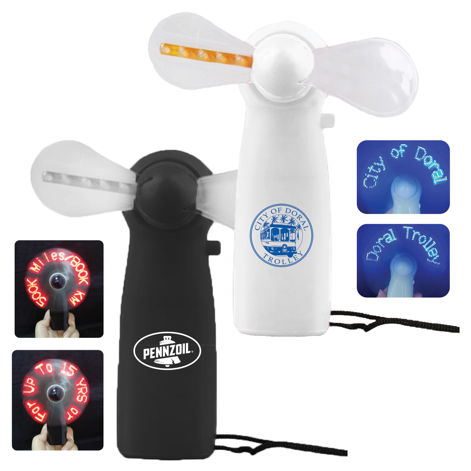 Handheld Portable LED Light-Up Fan