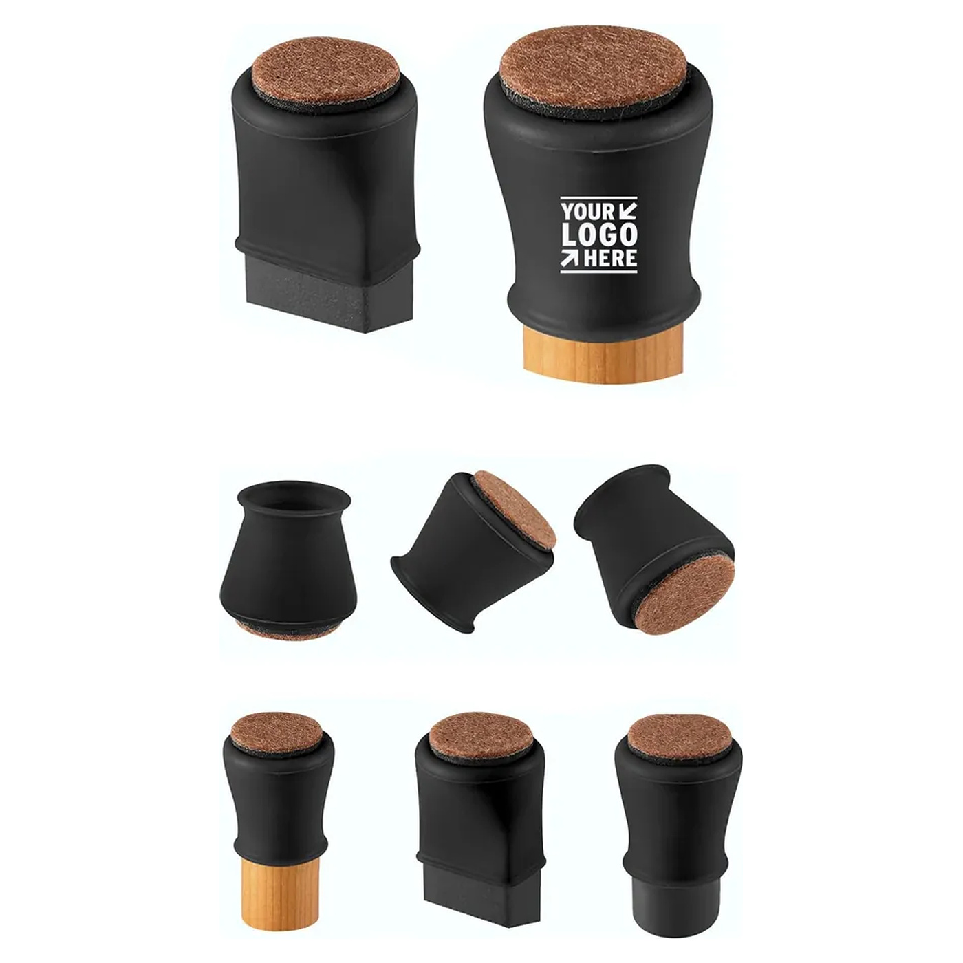 Extra Large Silicone Fit 1.9''-2.7'' Furniture Chair Leg Cap Floor Protector