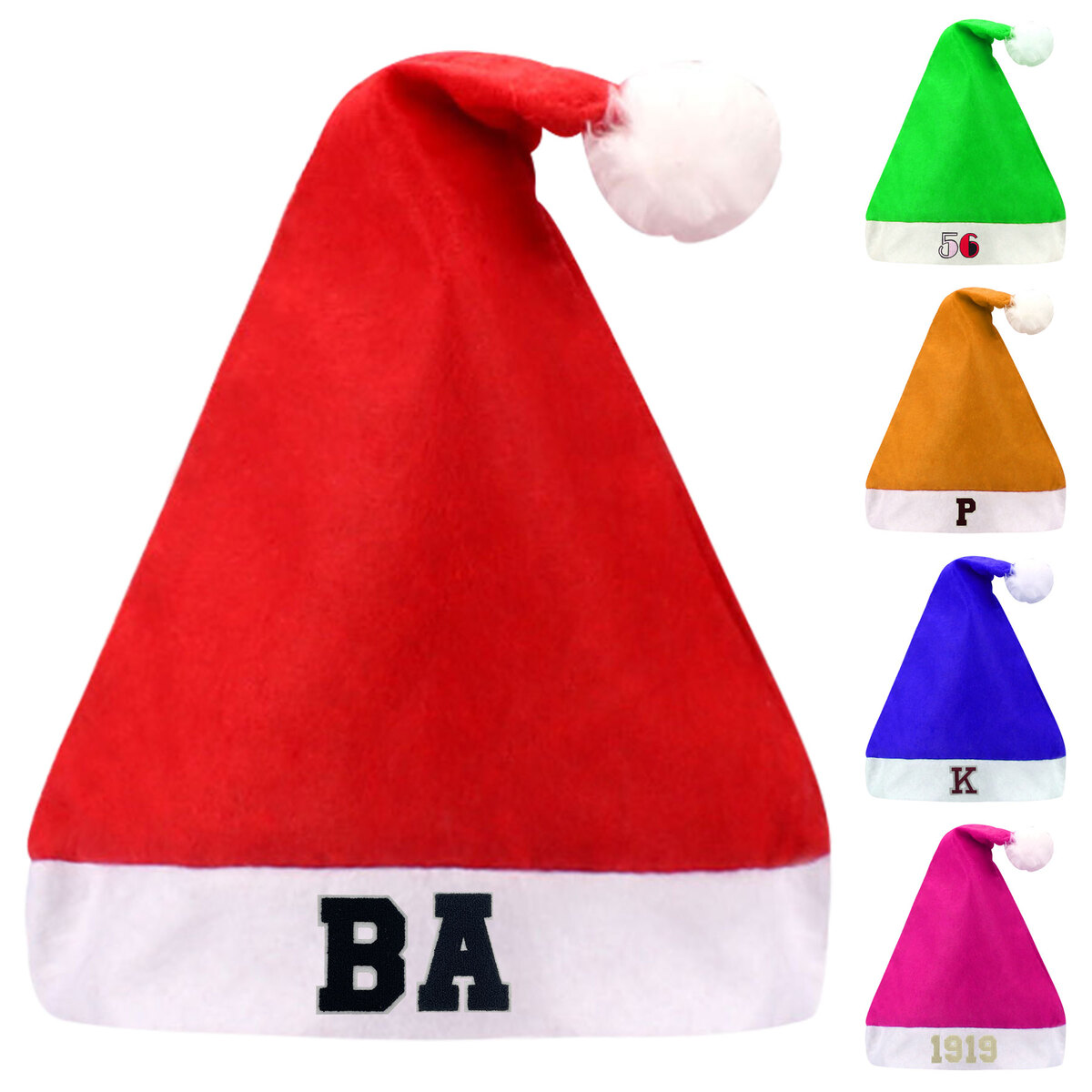 Nonwoven Pom Cuff Christmas Santa Hat