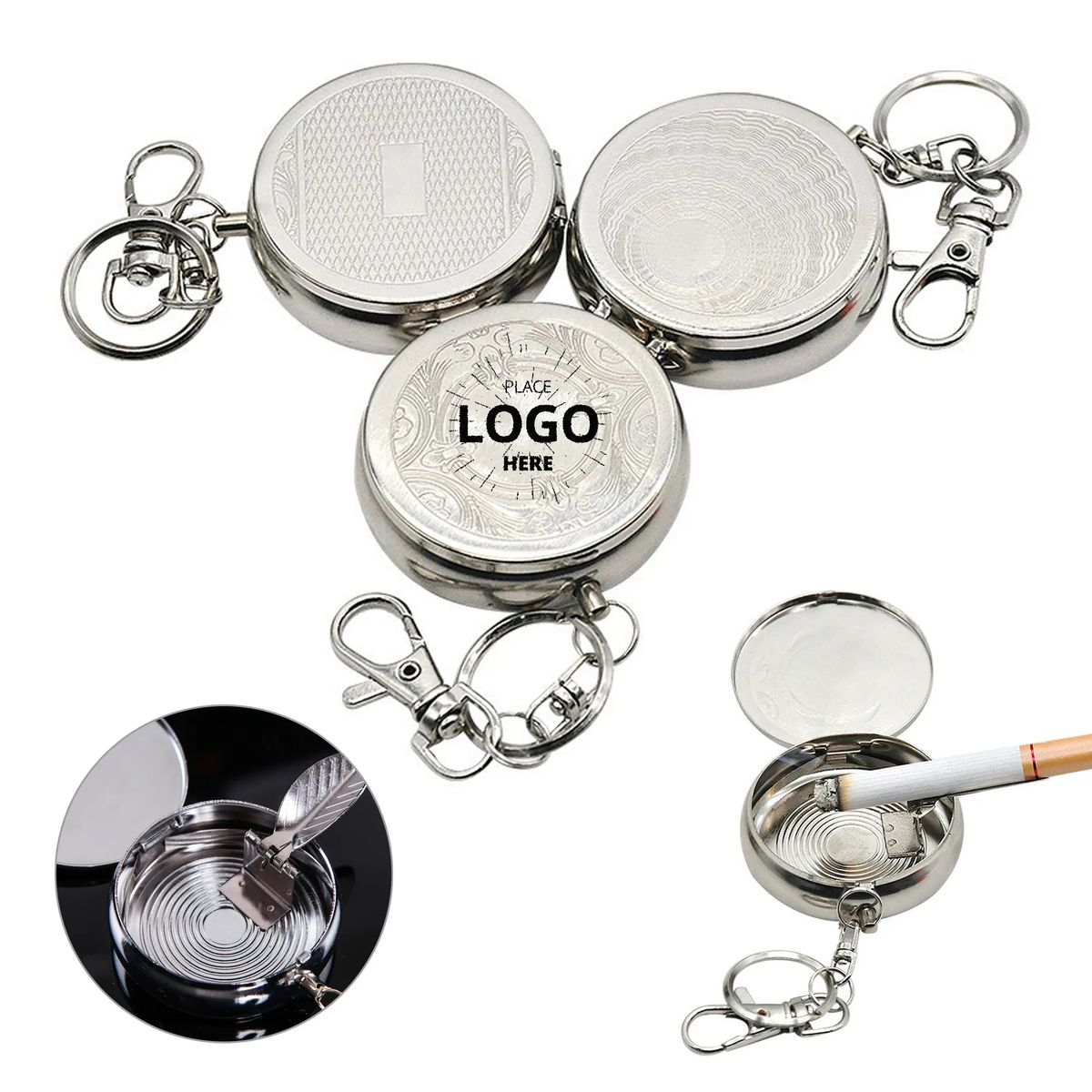 cigarette portable ashtray Surakey Stainless Steel Mini Pocket Cigarettes Ash Tray with Lid Flip Ashtray Compact Portable Car Supplies for Office Bar Bedroom Car Home : Home & Kitchen quality aluminum alloy material Black Dark Green Portable Cylinder