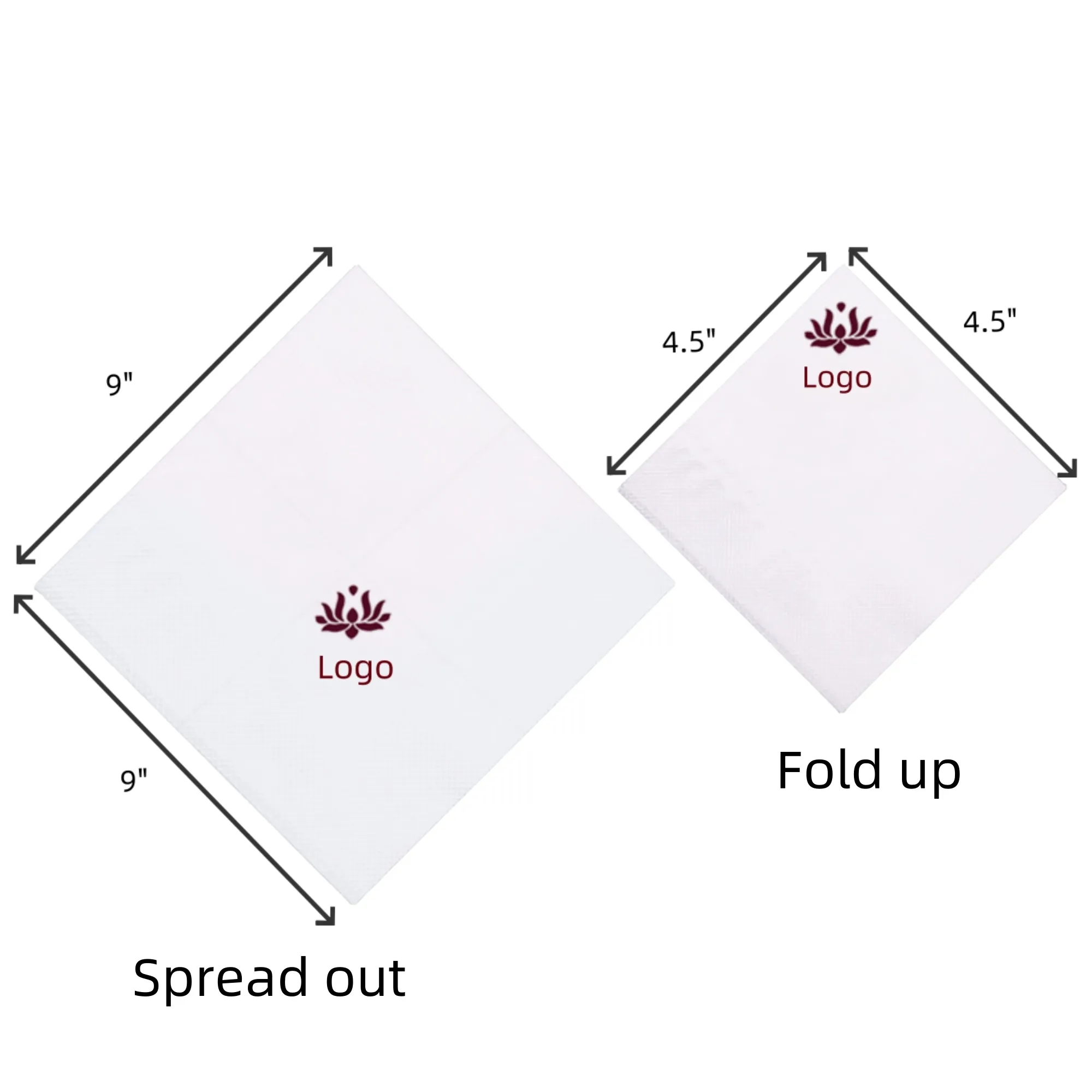 2 Ply White Beverage Napkin 5