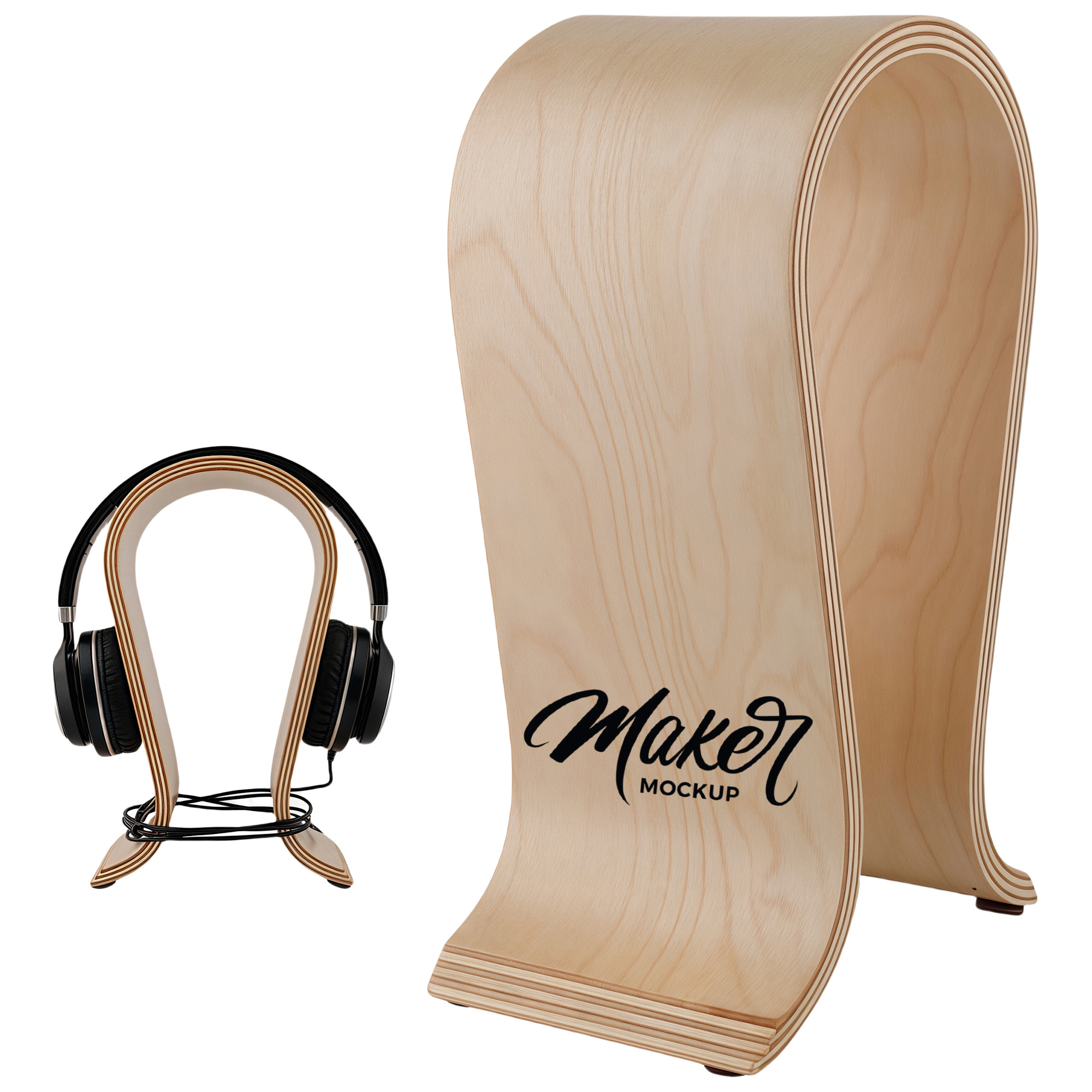 Wood Headphone Hanger  Stand 5