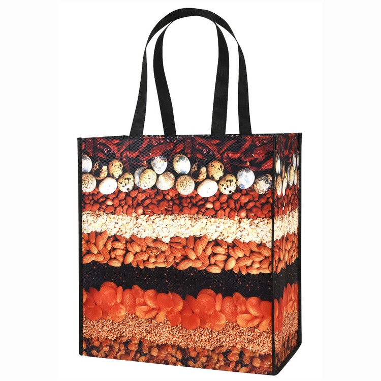 Custom FullColor 80g PET NonWoven (made from recycled plastic)Tote