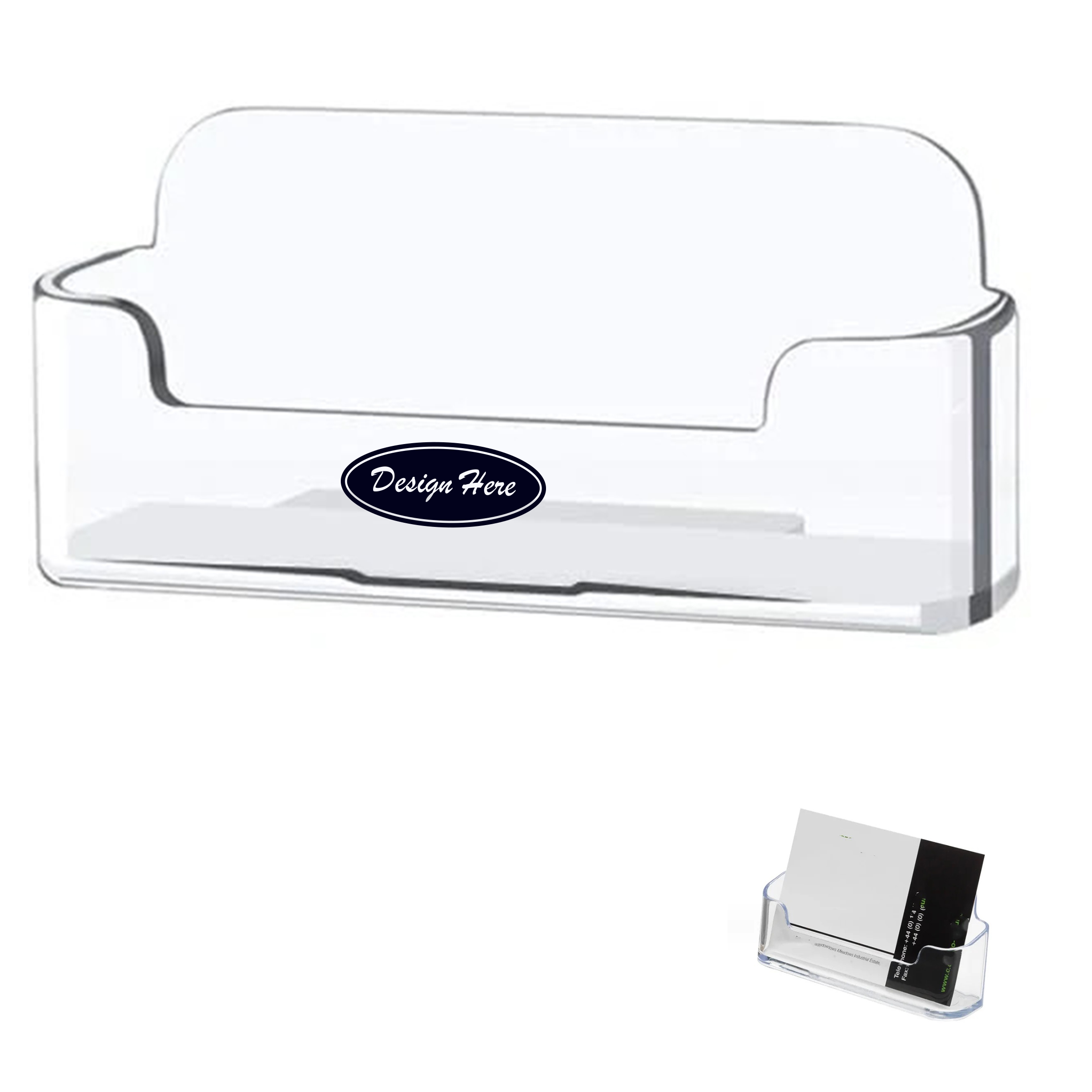 Acrylic-Style Clear Business Card Organizer