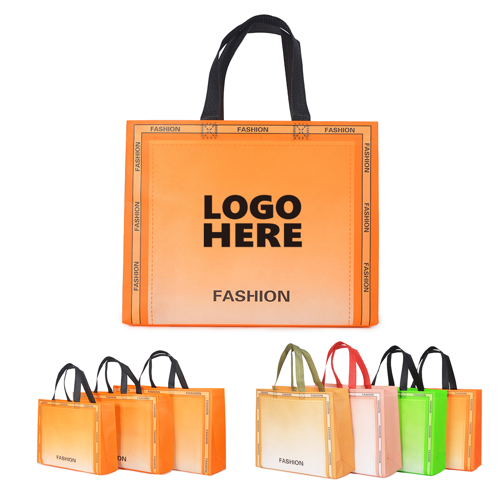 Gradient Color Non-Woven Tote Gift Bag