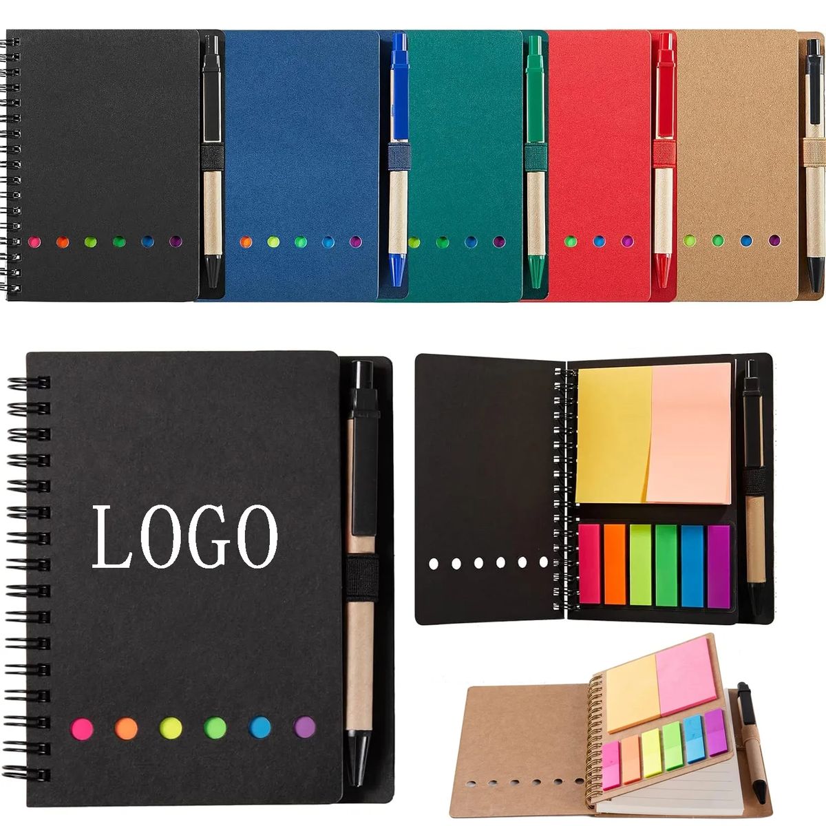 Sticky Notes Spiral Notebook