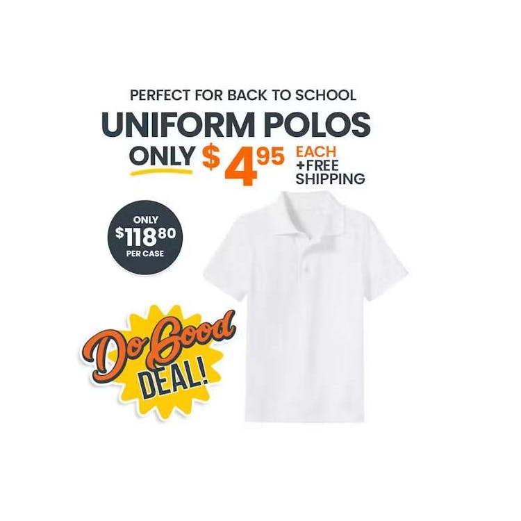 Uniform Polos - 2XLWhite Short Sleeve 3