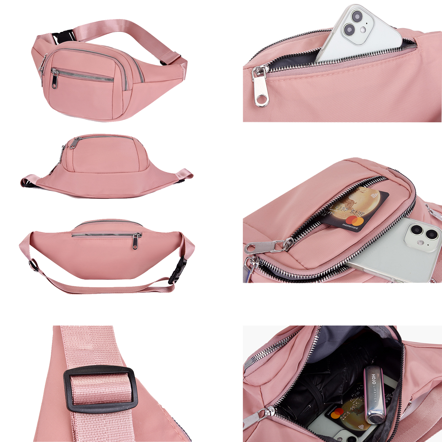 Oxford Large Fanny Pack Running Belt Waist Bag for trip 13