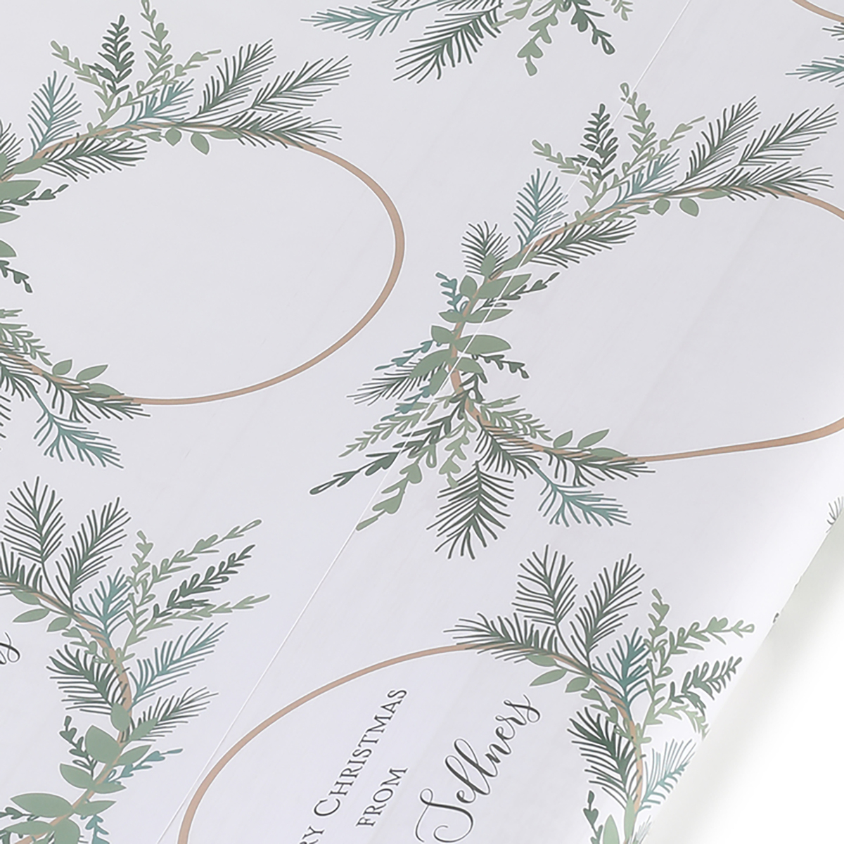 Evergreen Spray Personalized Wrapping Paper Roll - Thumbnail 4