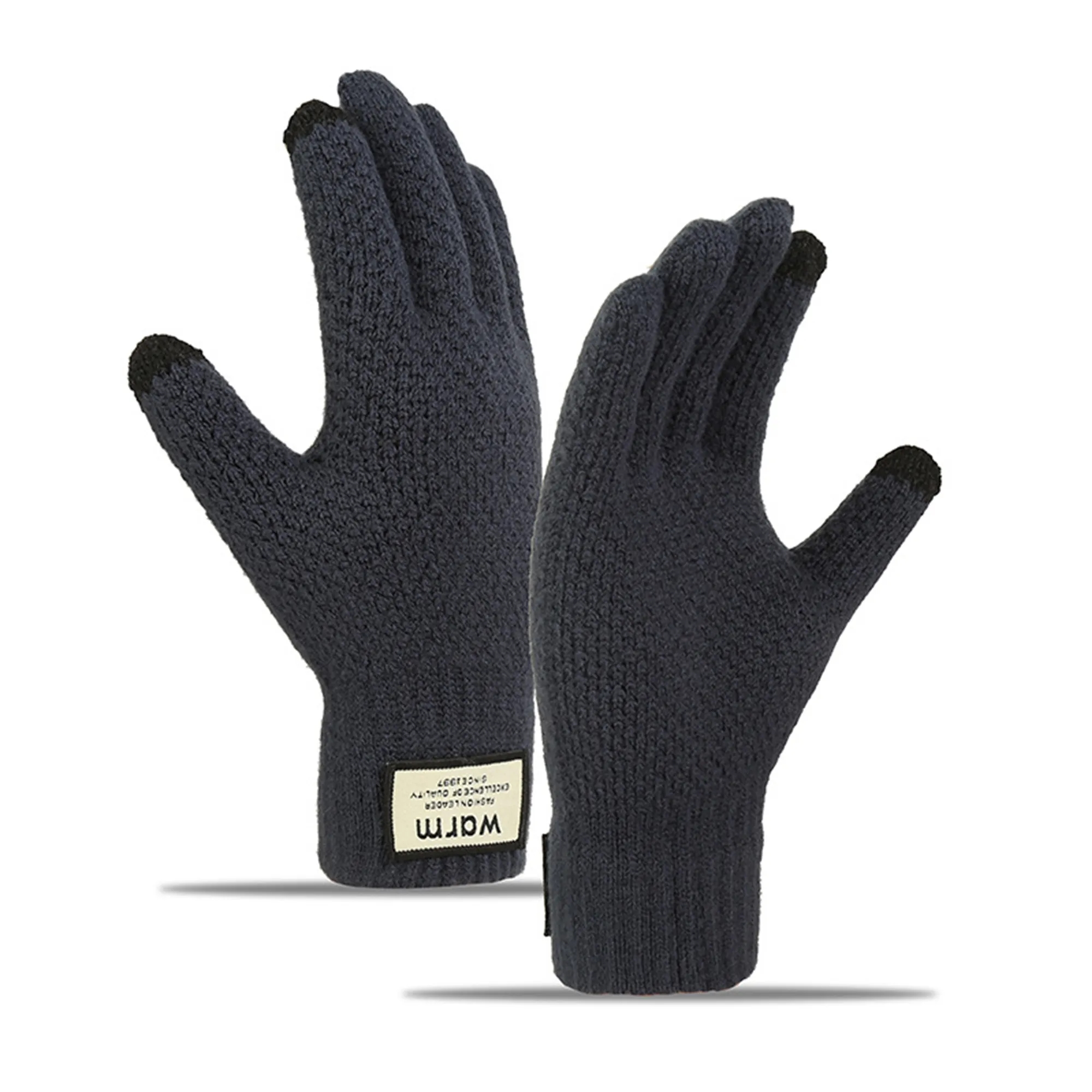 Customized Thick Winter Yarn Touch Screen Glove 18