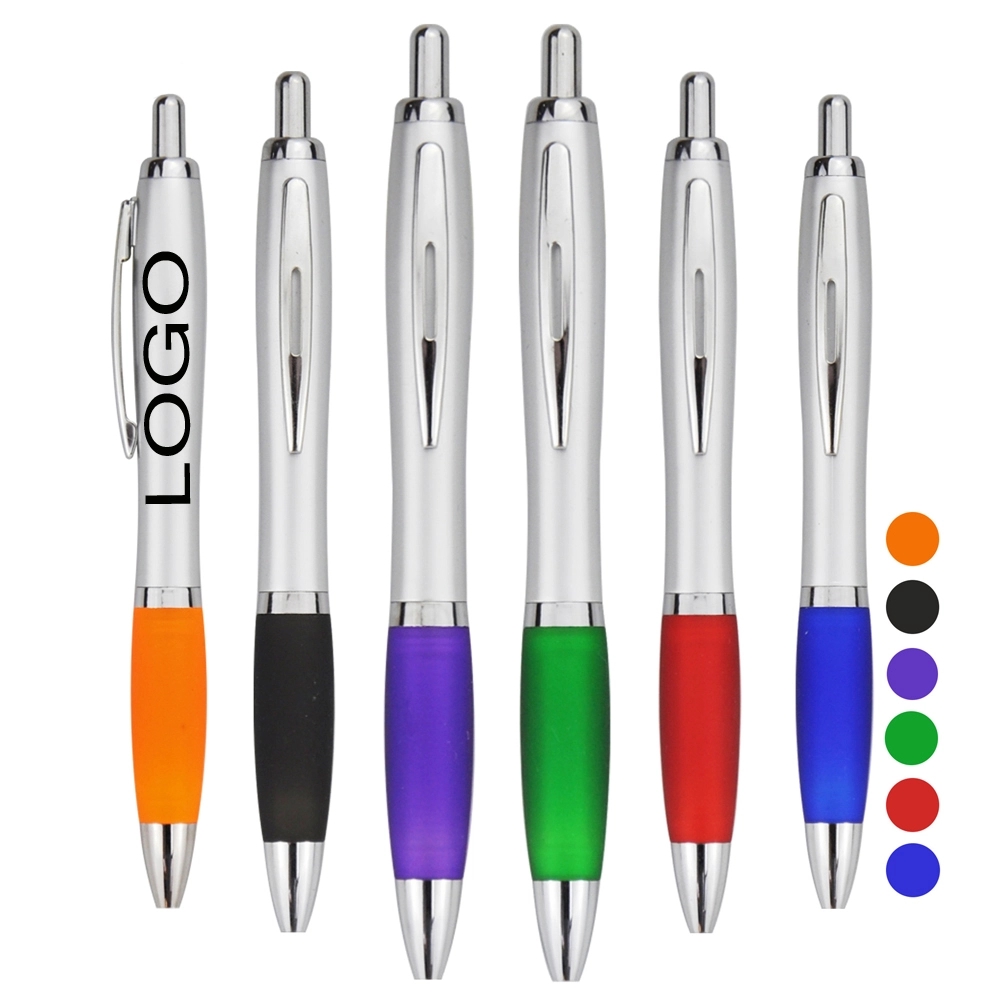 Custom Satin Curvy Ball Pen