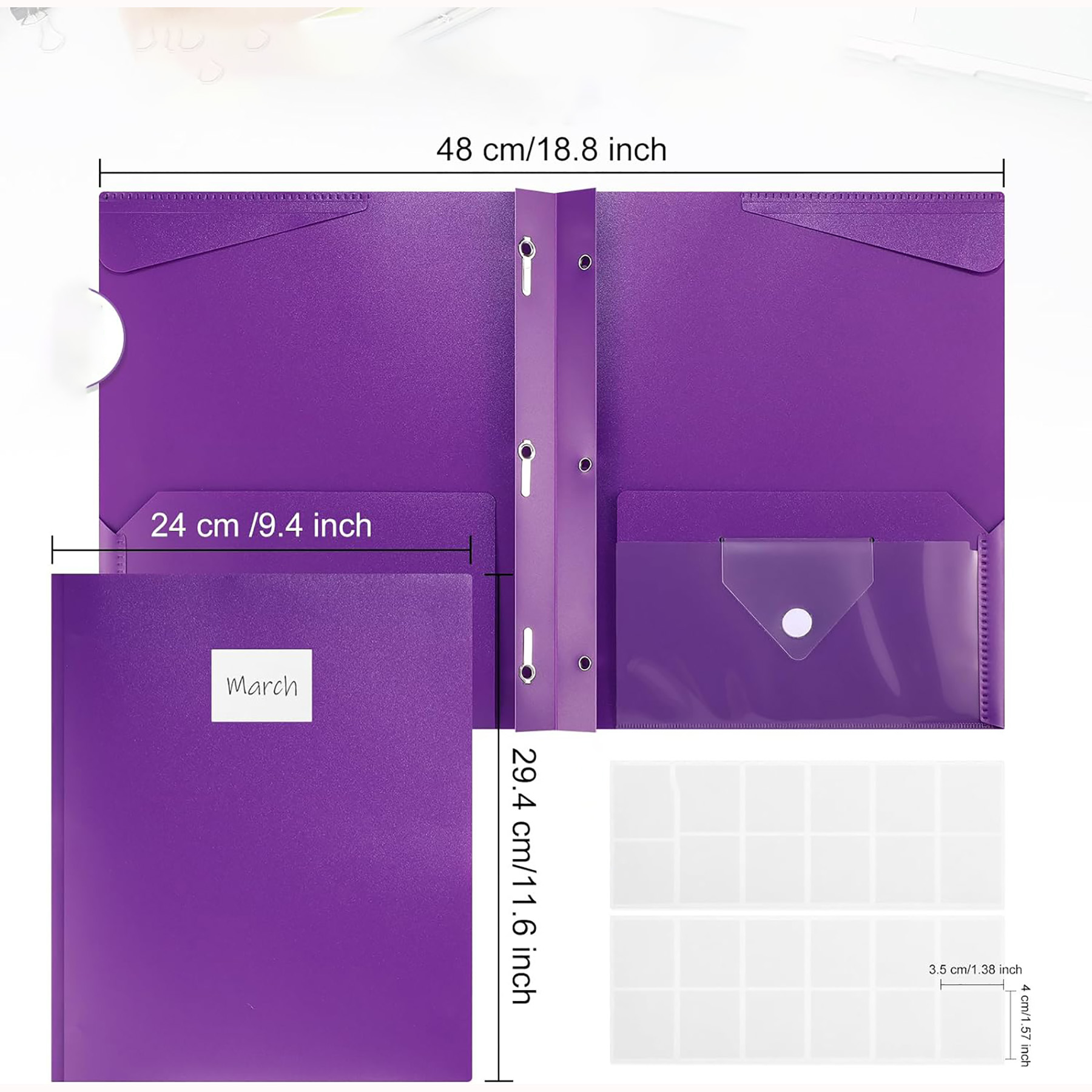 2 Pocket Prongs Plastic Folder 3