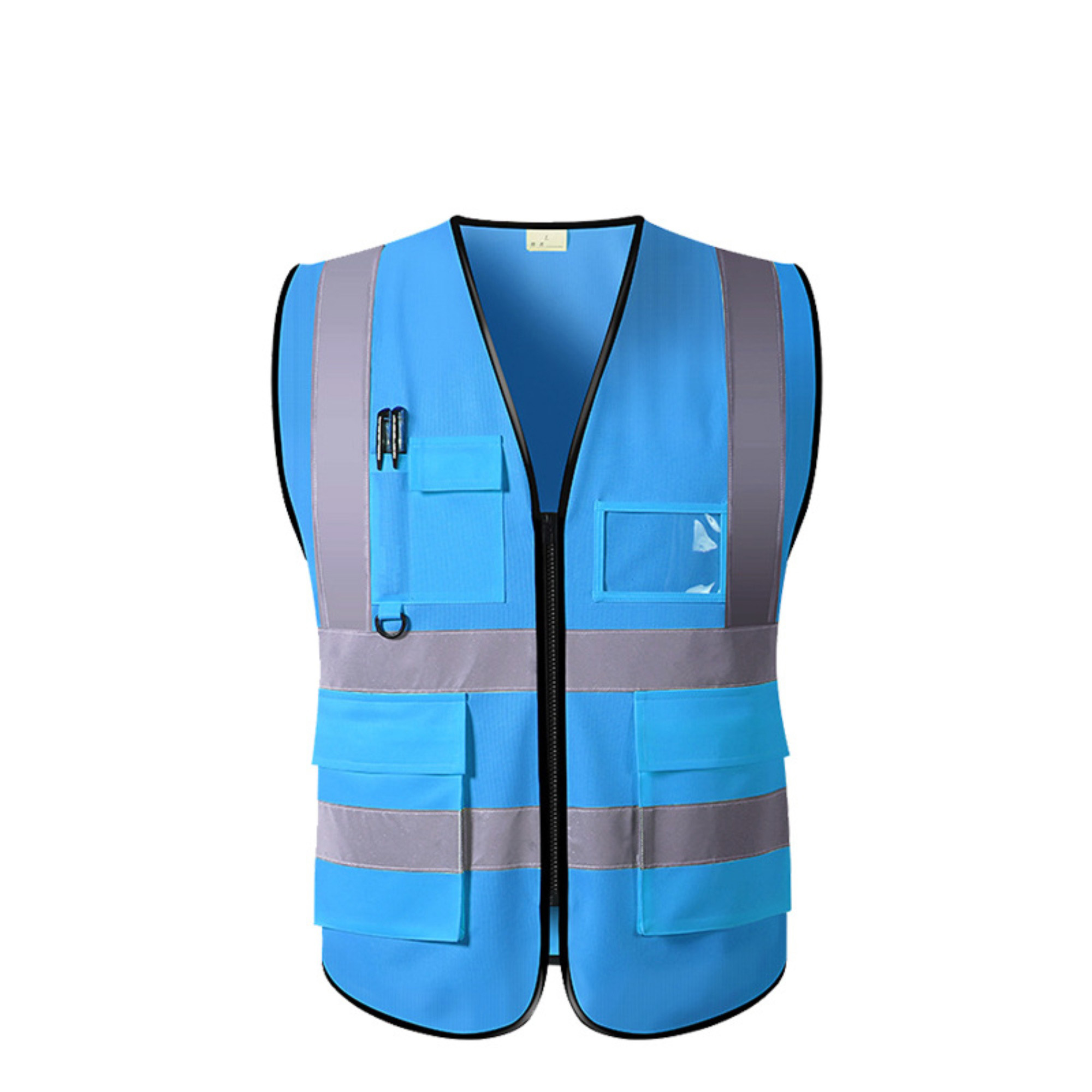 Fluorescent Work Vest With Reflective Strips 13