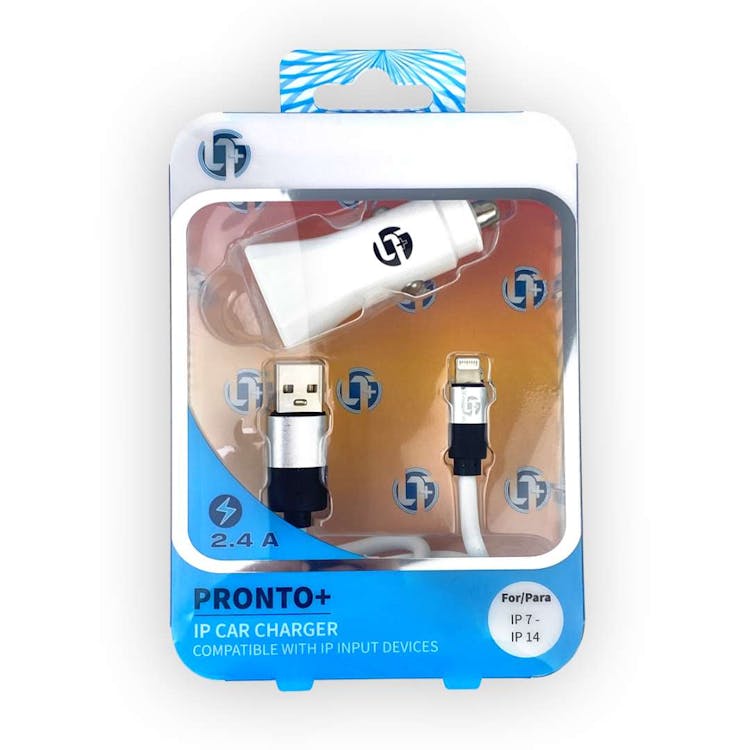 IP to USB A Cables & Car Chargers - White 3