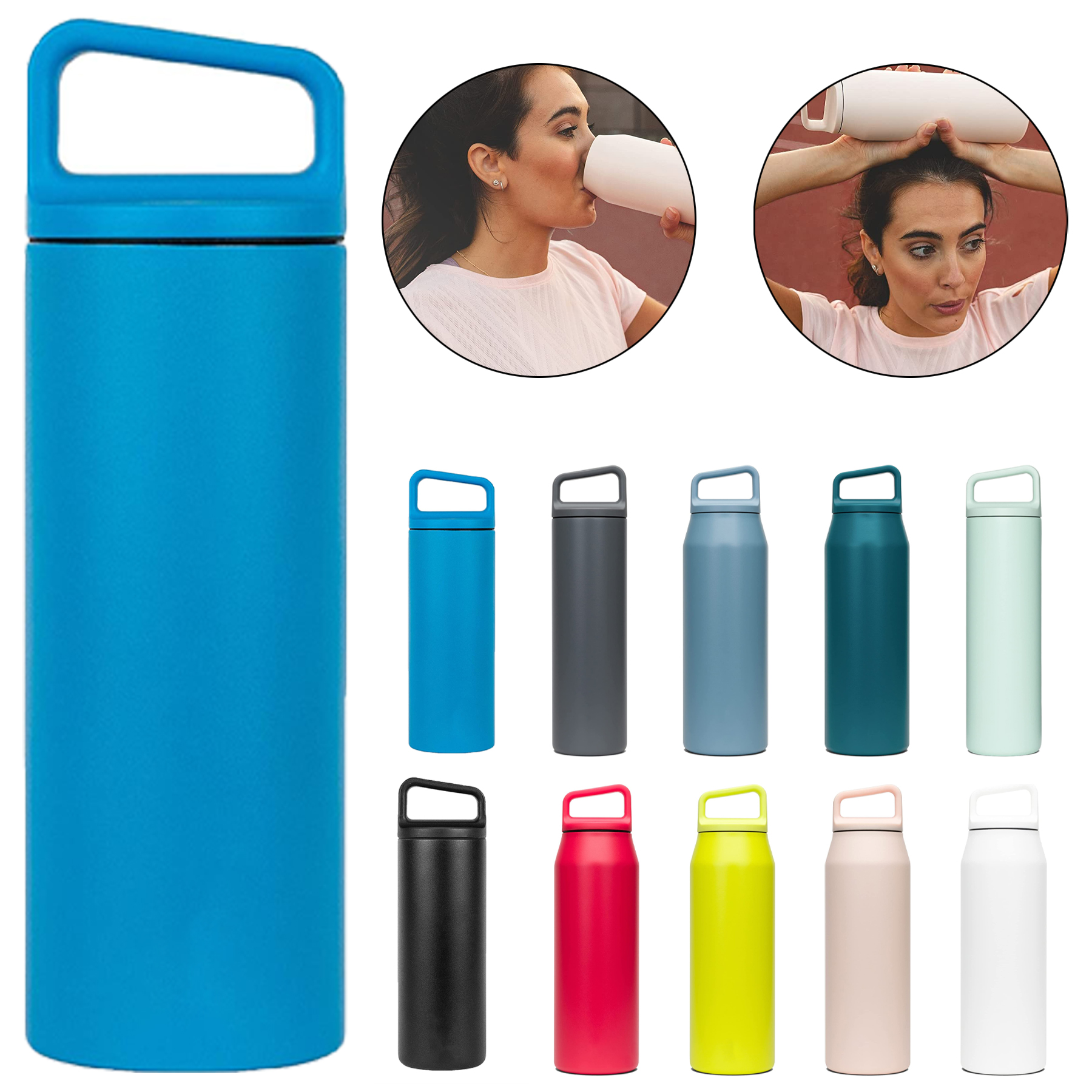 20oz Wide Mouth Water Bottle, custom water bottle with logo imprint 6