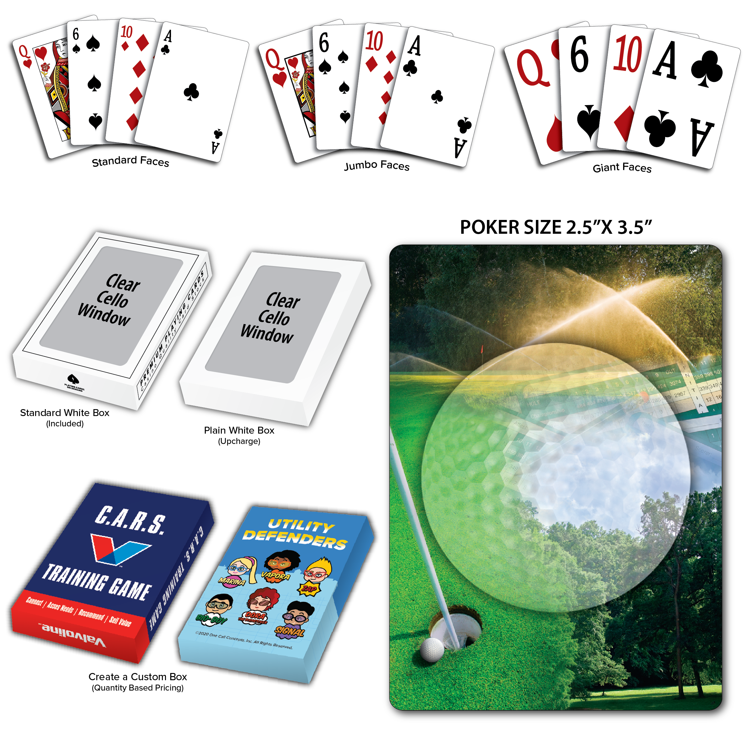 Golf Theme Poker Size Playing Cards 9
