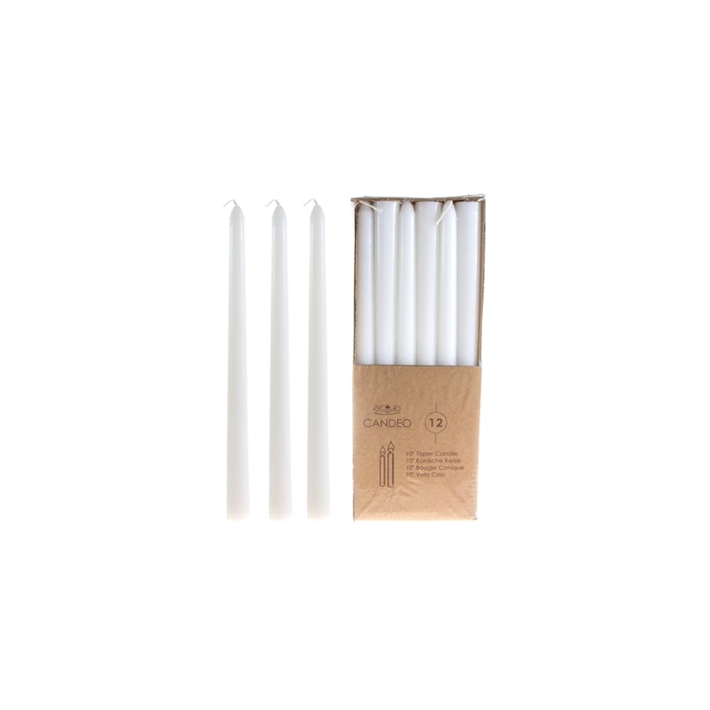 10" Taper Candles - White Unscented12 Count 3
