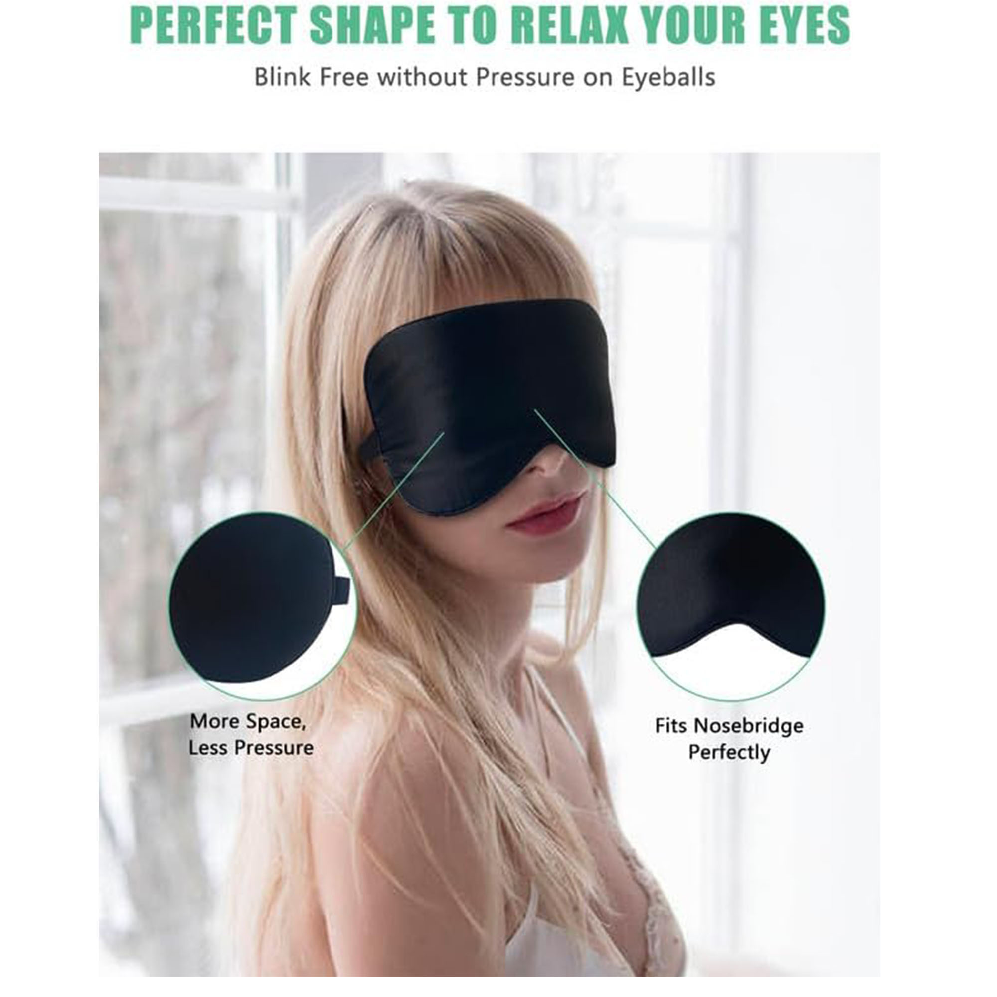 Adjustable Silk Sleep Mask for Ultimate Comfort and Relaxation 10