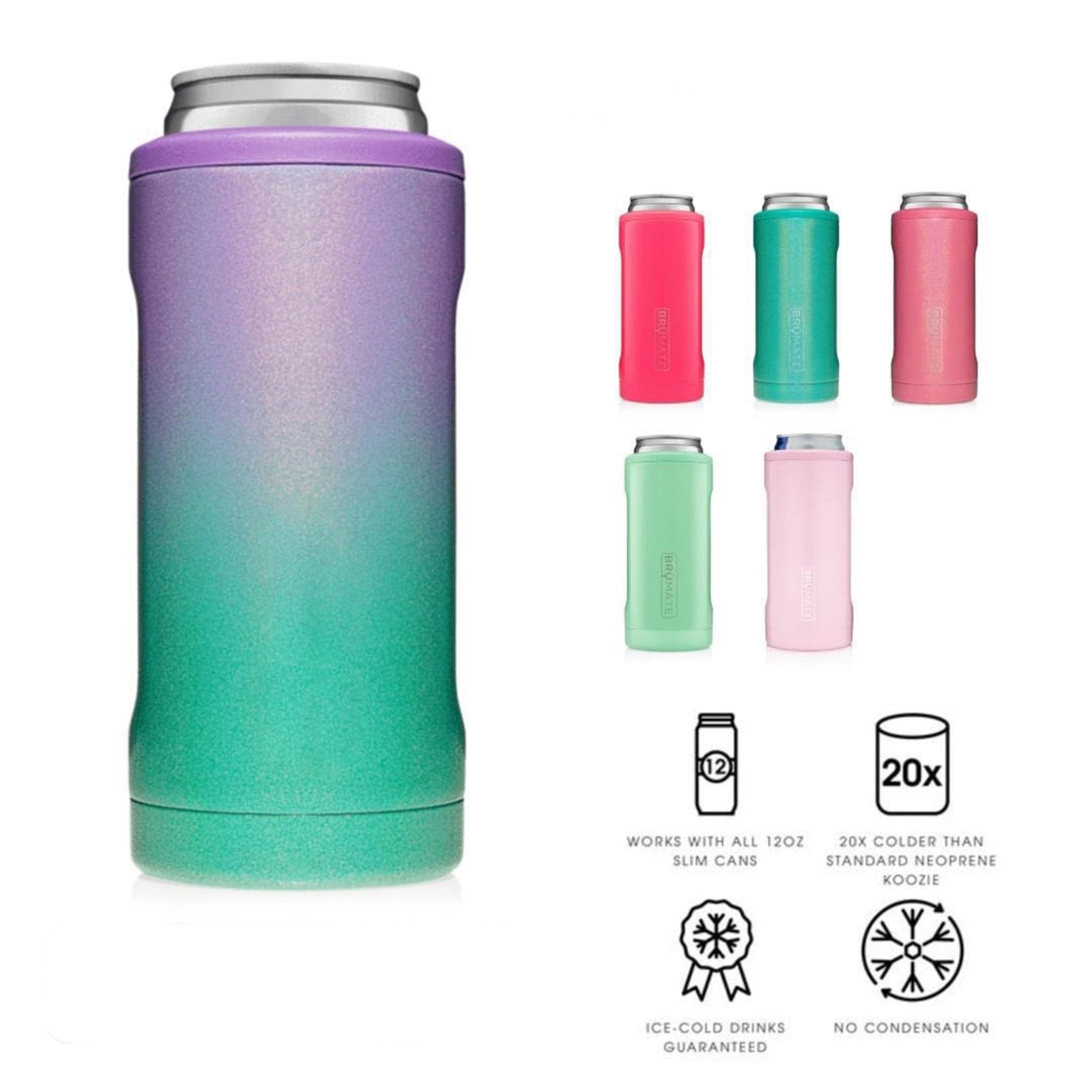 Double-walled Stainless SteelCan Cooler for 12 Oz Slim Cans