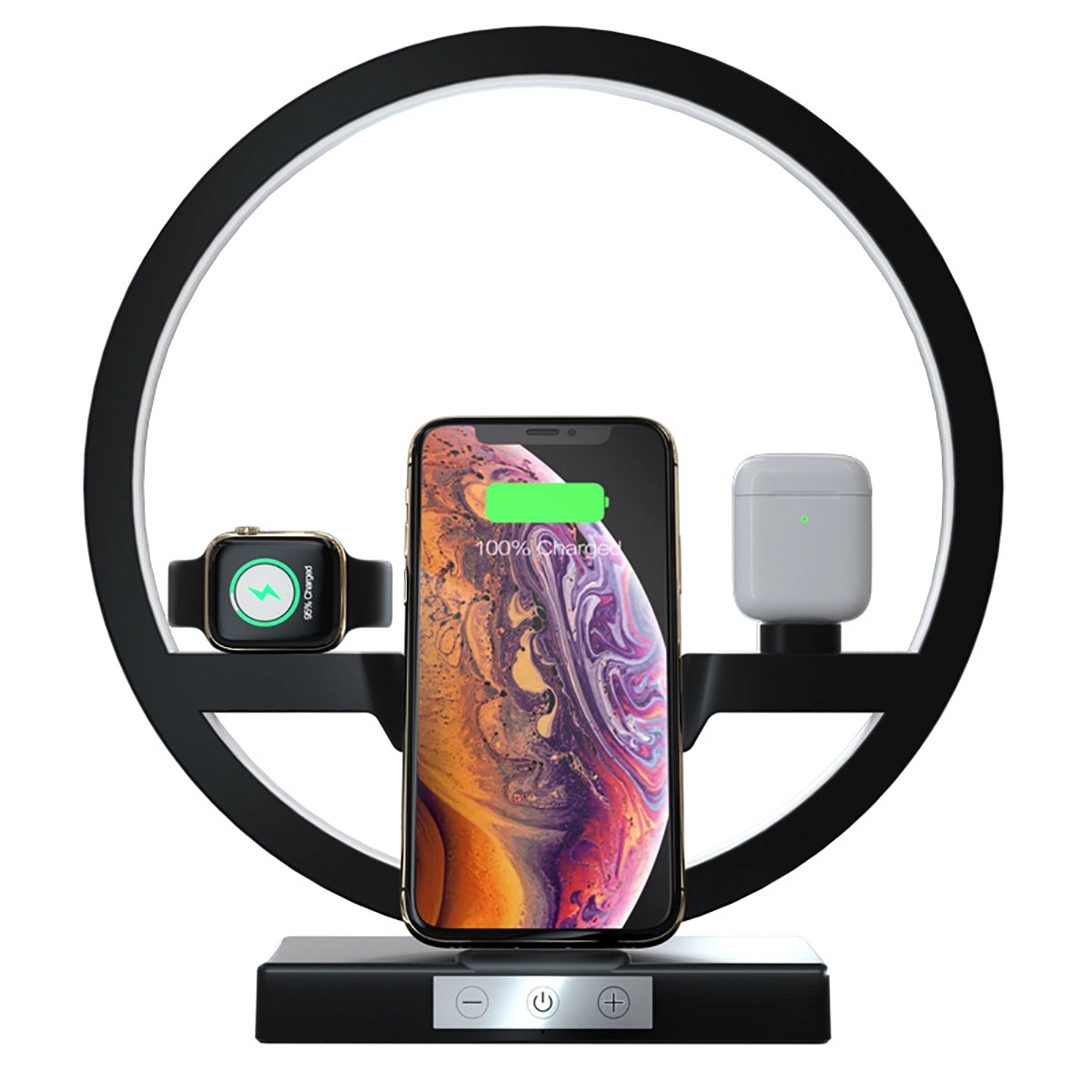 4 IN 1 Wireless Charger With LED Desk lamp
