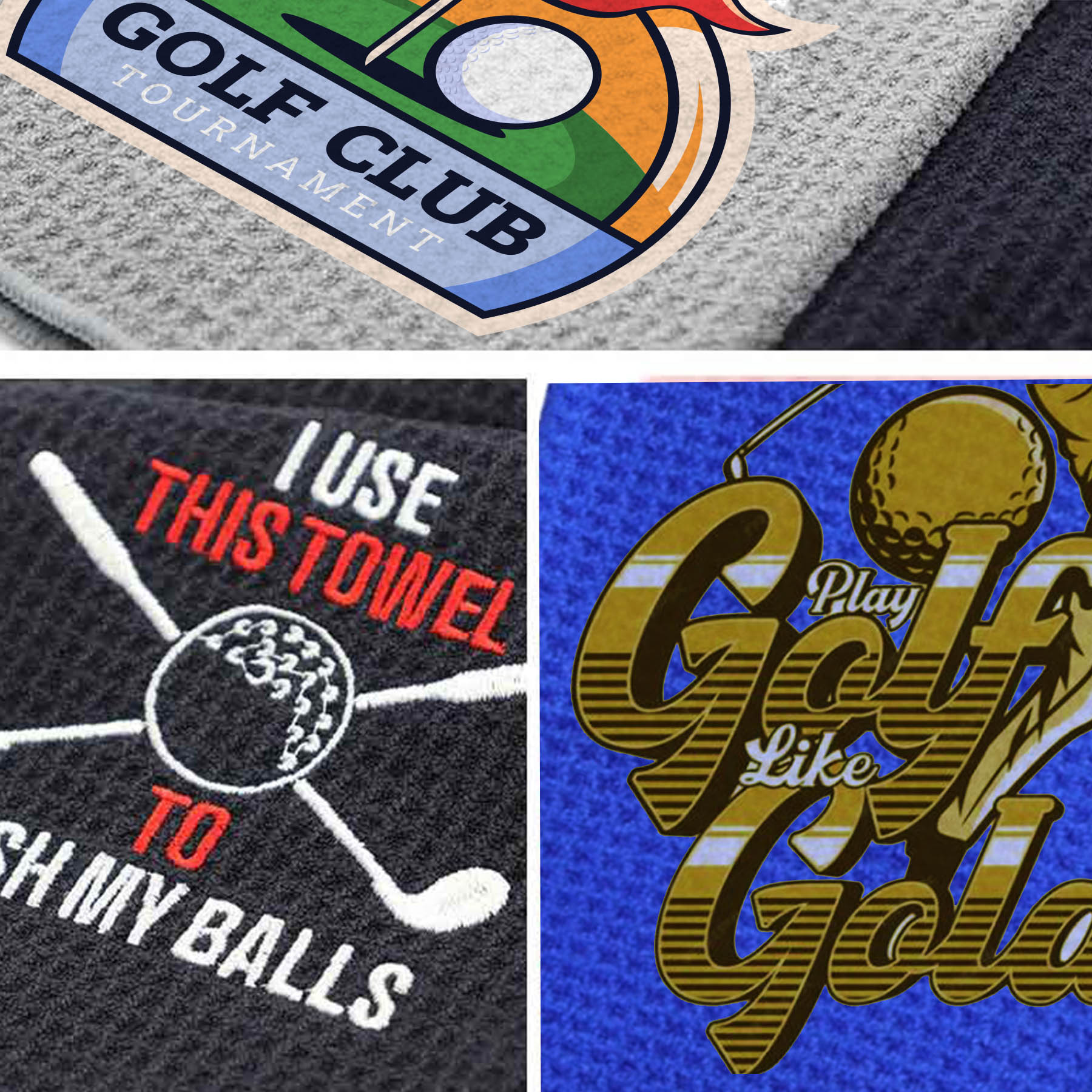 Microfiber Waffle Two-fold Golf Towel w/ Carabiners Clip 12" x 24" 40