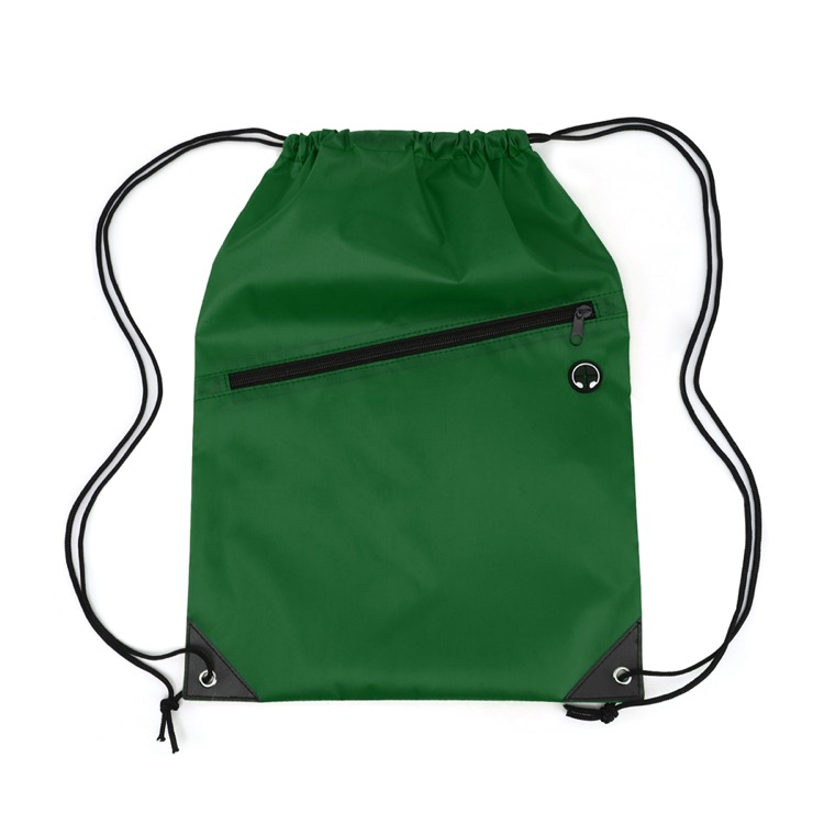 Drawstring Backpack with Front Zipper Pocket 76