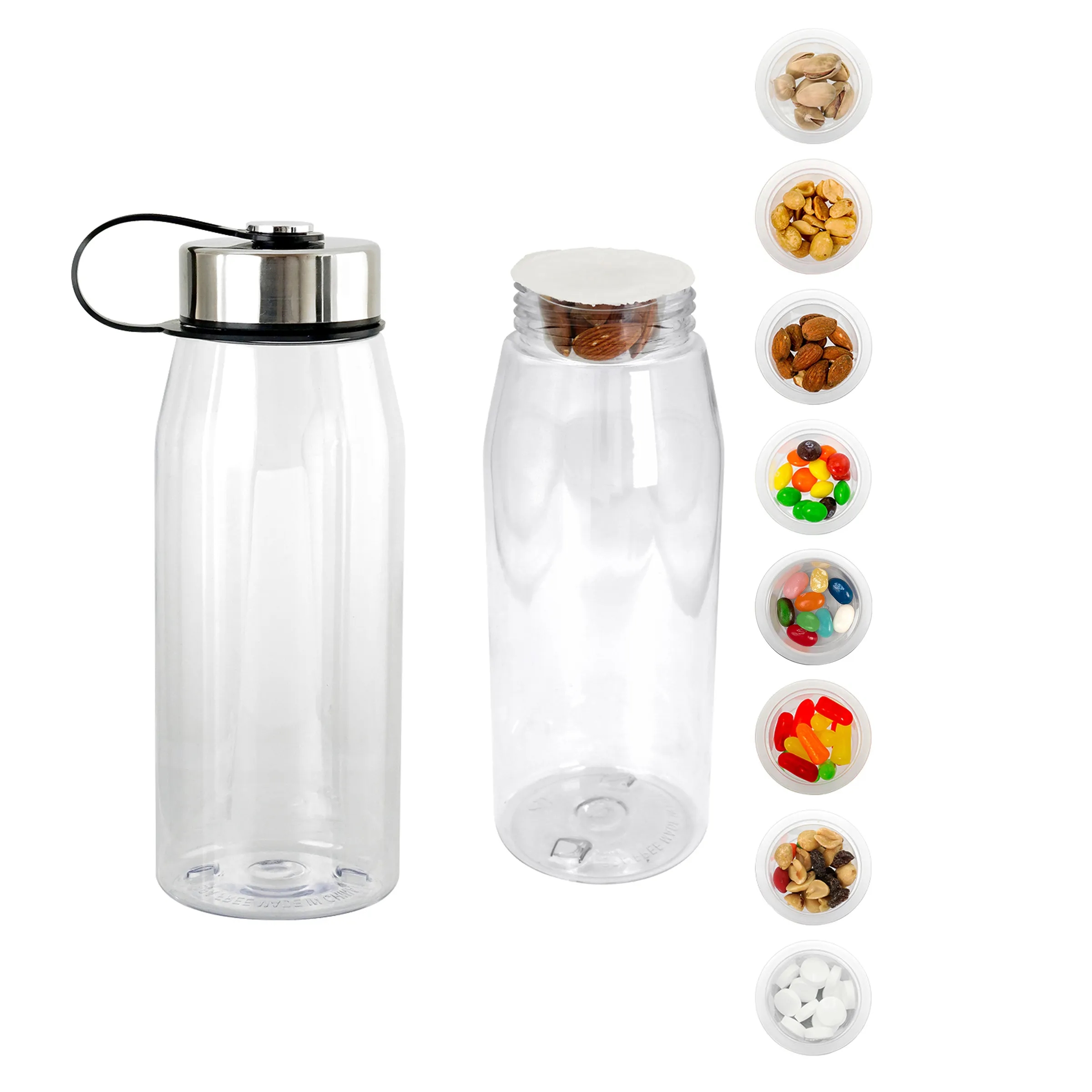 Metal Lanyard Lid 32 oz. Snack Bottle, custom water bottle with logo imprint 11