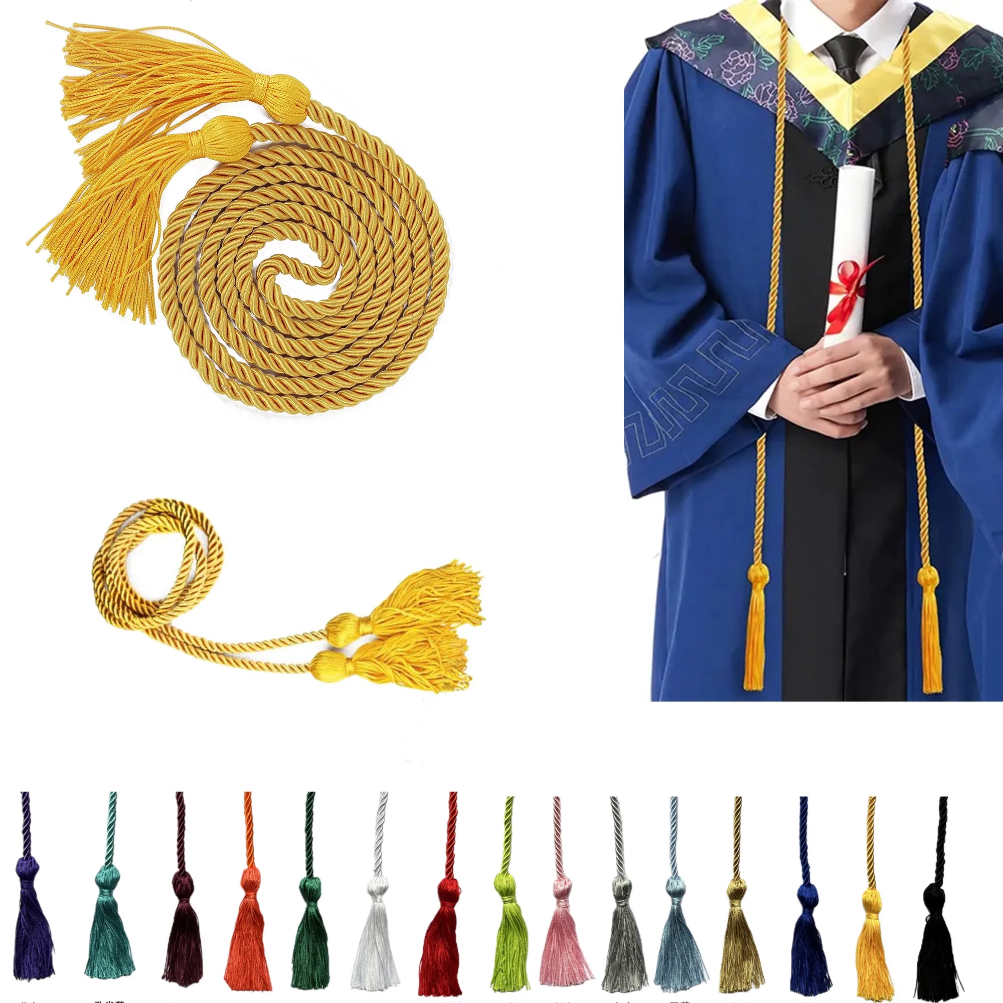 Double Tied Graduation Honor Cord MOQ 50 PCS 4