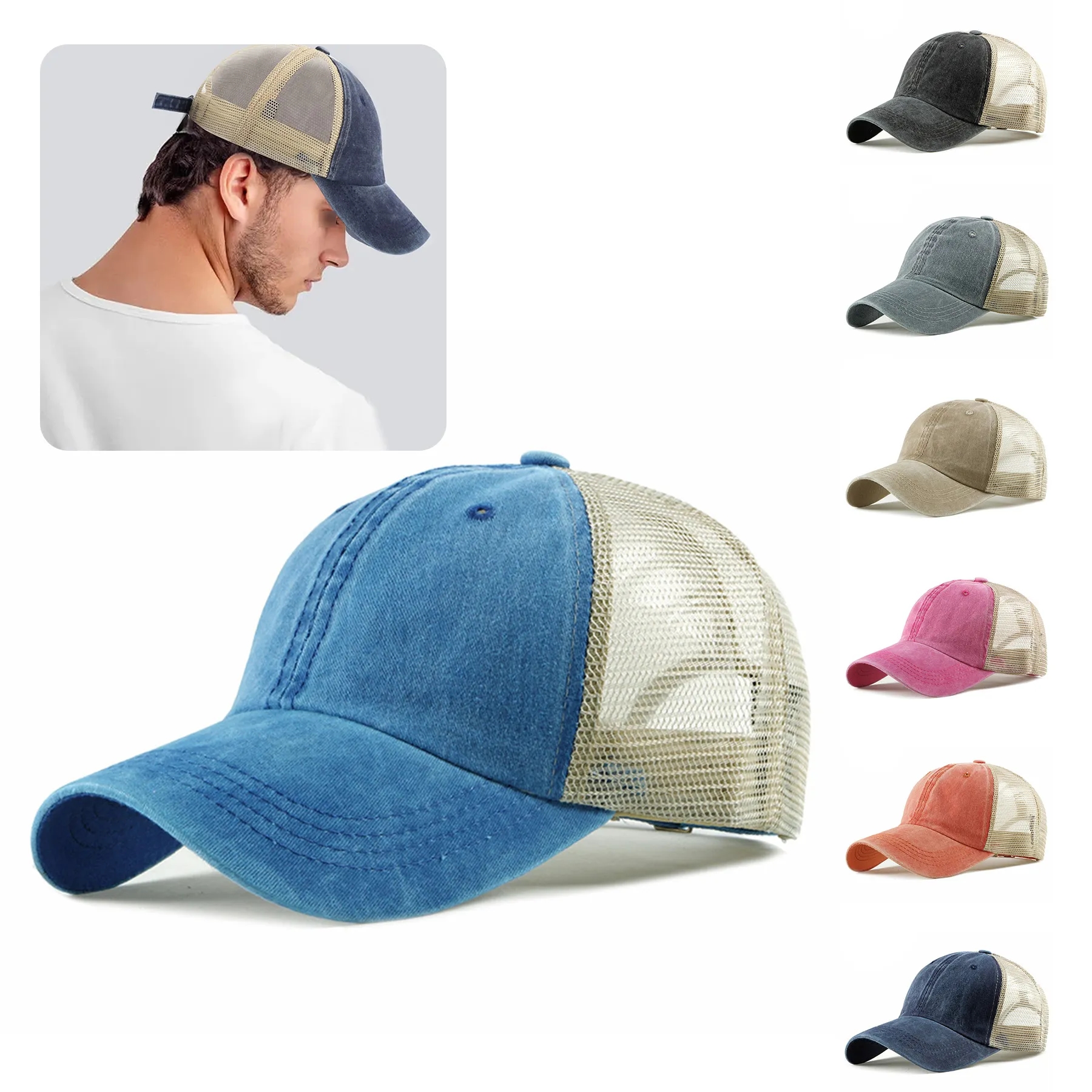 Vintage Unstructured Trucker Hat 16