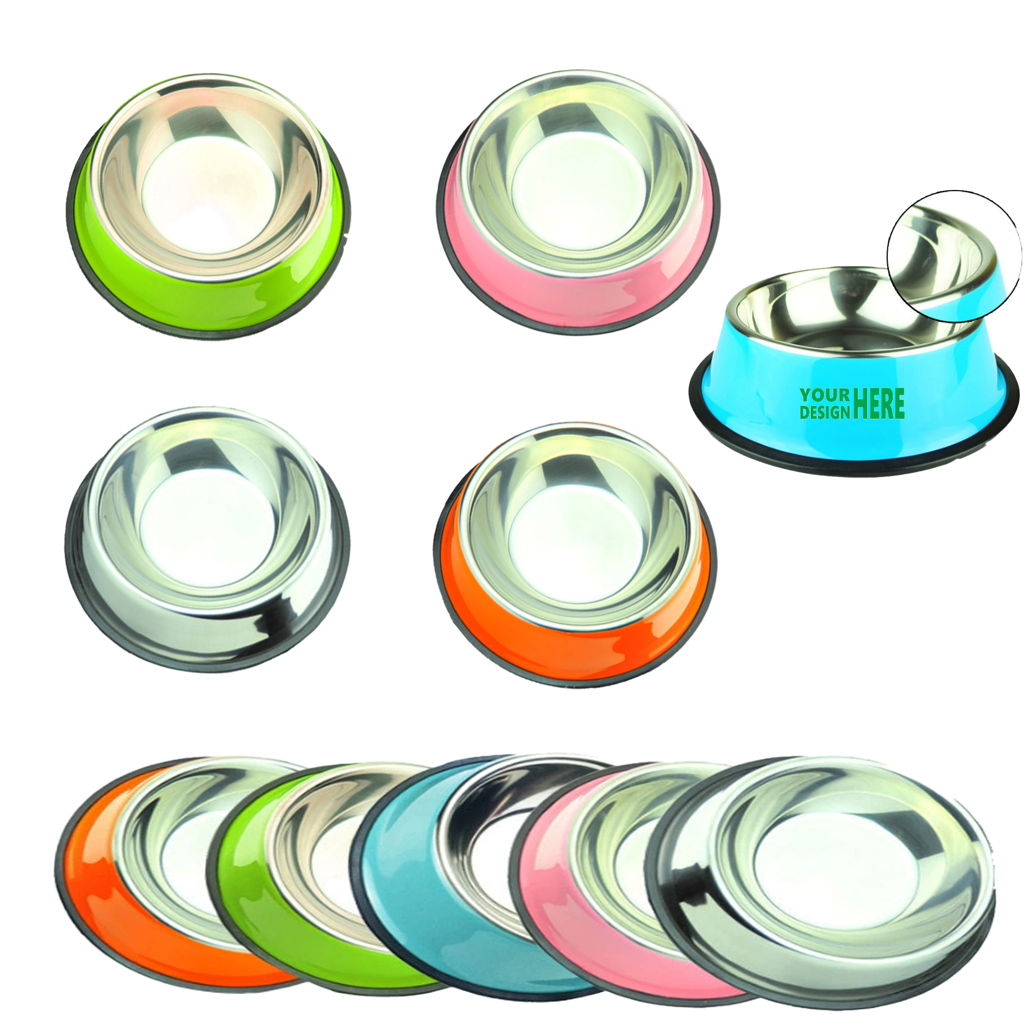Pet Supplies Stainless Steel Dog Bowl 3