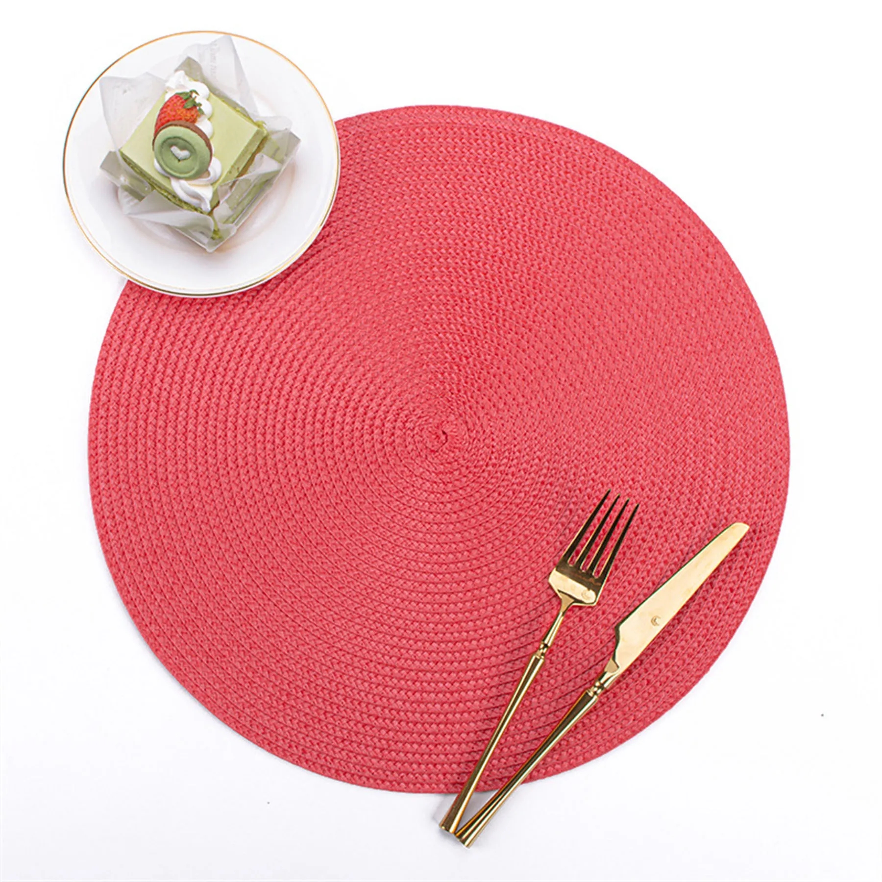 Round Hand Woven Place Mat 24