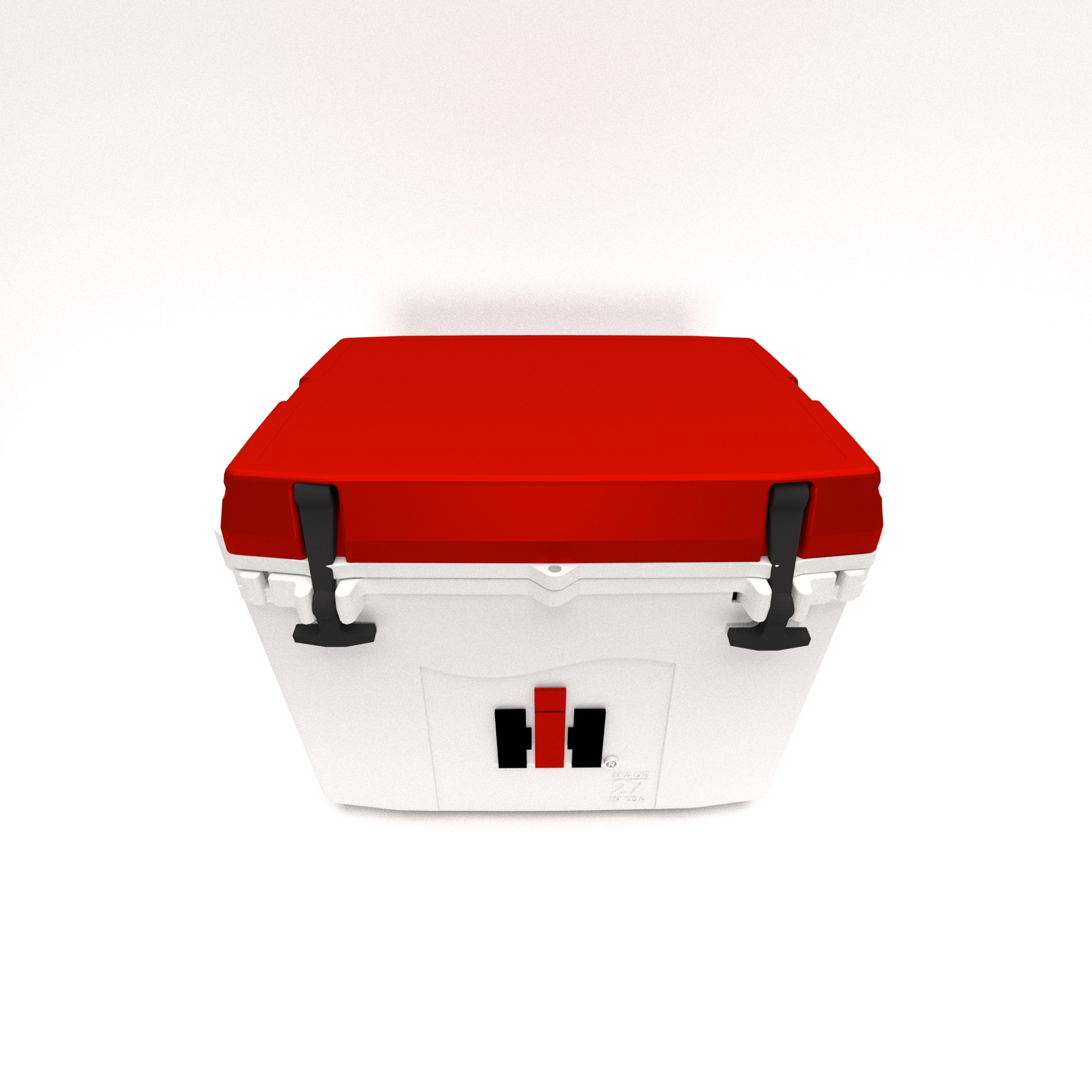 CASE IH 27 Quart Cooler: Custom molded Logo, Standard CASE IH Red 31