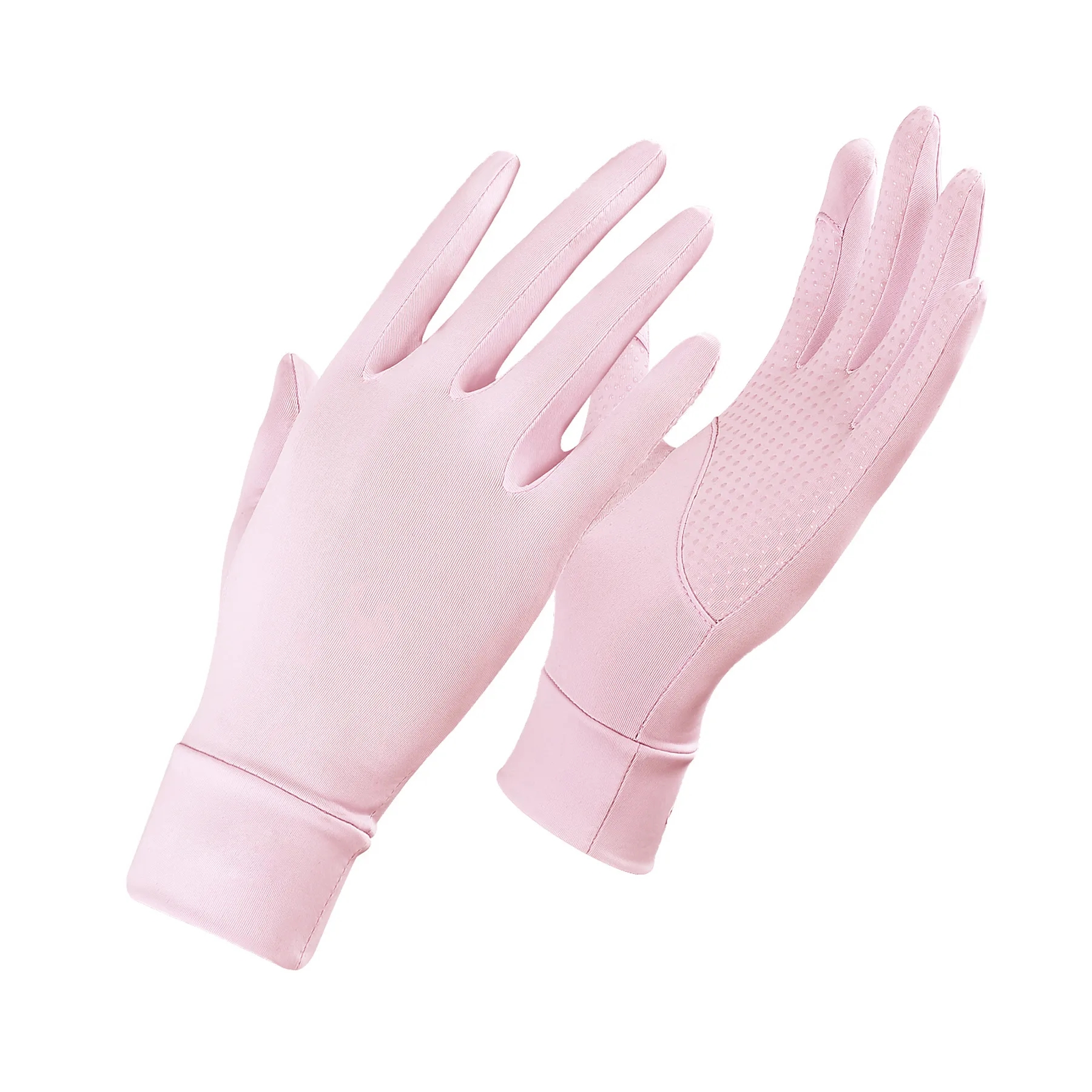 Cotton Summer Outdoor Ice Silk Sunscreen Gloves For Women 13