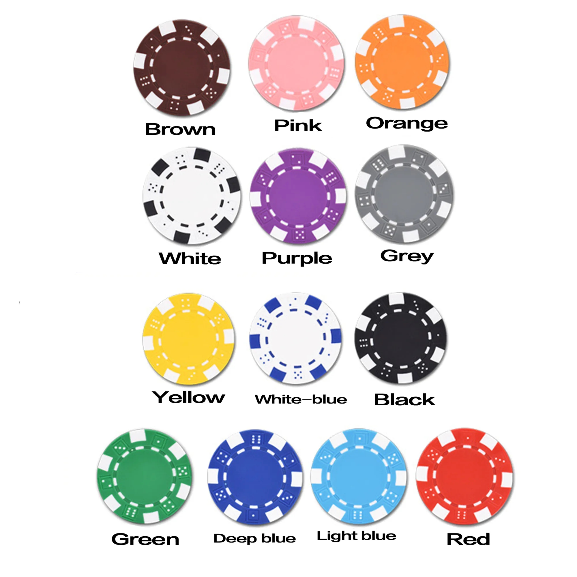 11.5g Double Sided Professional Plastic Poker Chip 11